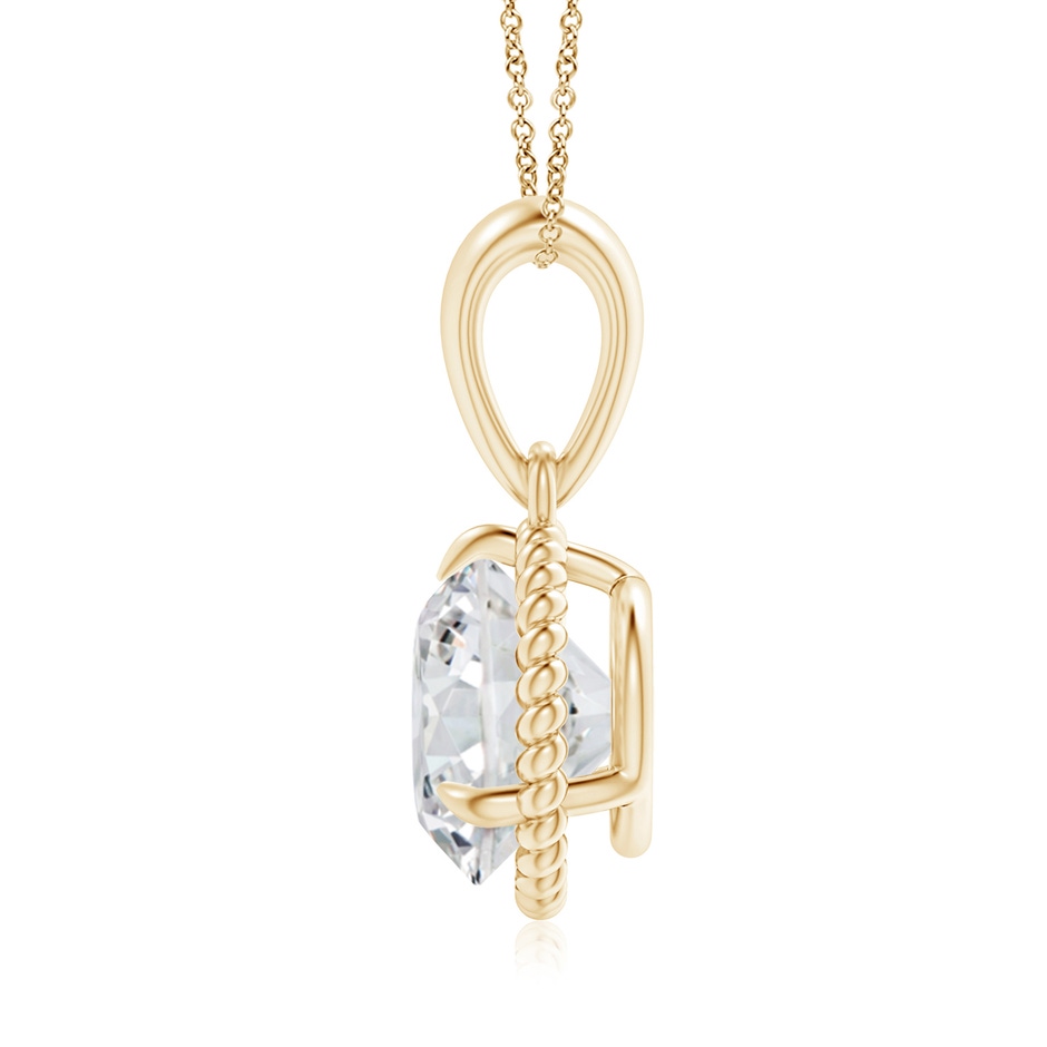8.1mm HSI2 Rope-Framed Claw-Set Diamond Solitaire Pendant in Yellow Gold side 199