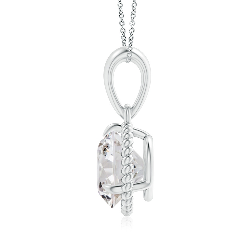 8.1mm IJI1I2 Rope-Framed Claw-Set Diamond Solitaire Pendant in P950 Platinum side 199
