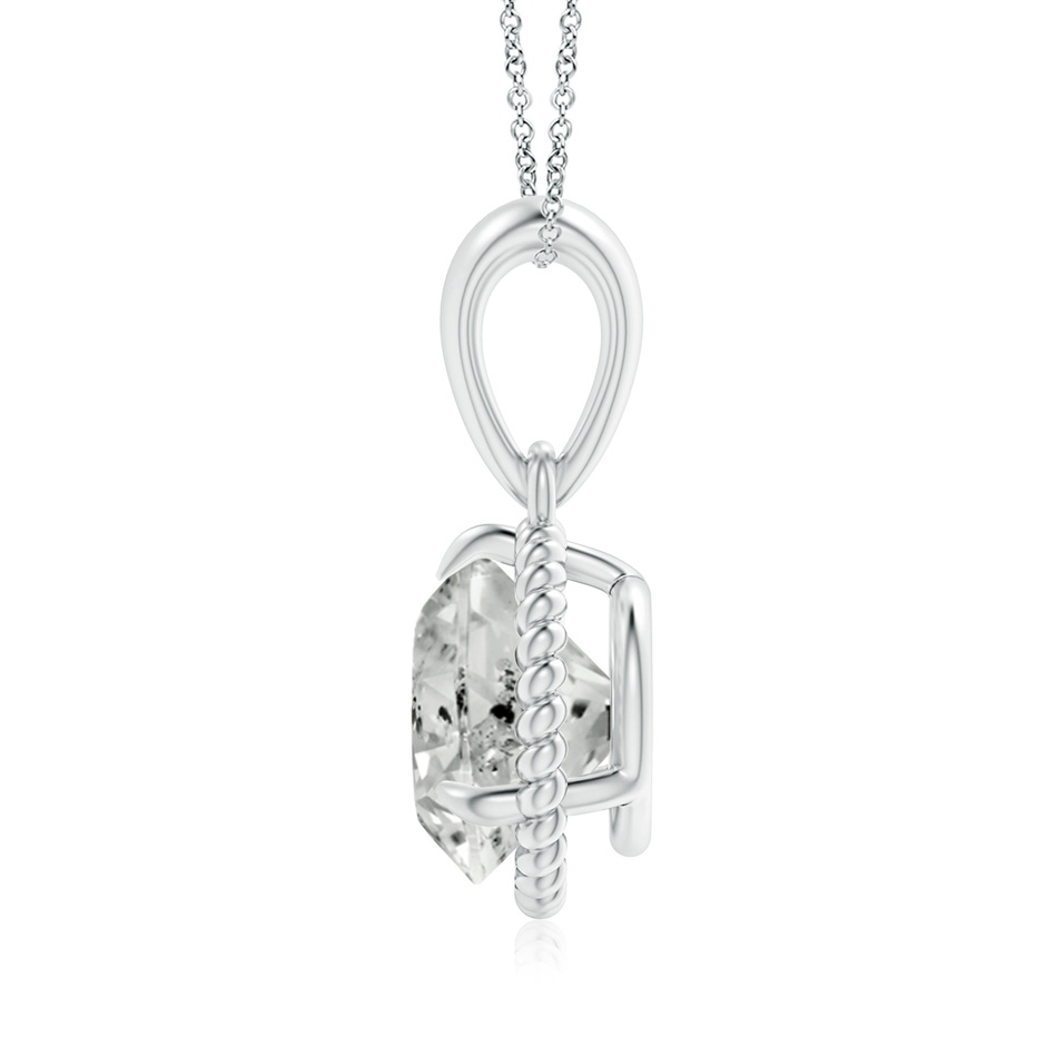 8.1mm KI3 Rope-Framed Claw-Set Diamond Solitaire Pendant in White Gold side 199
