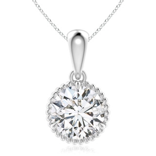 9.2mm HSI2 Rope-Framed Claw-Set Diamond Solitaire Pendant in P950 Platinum