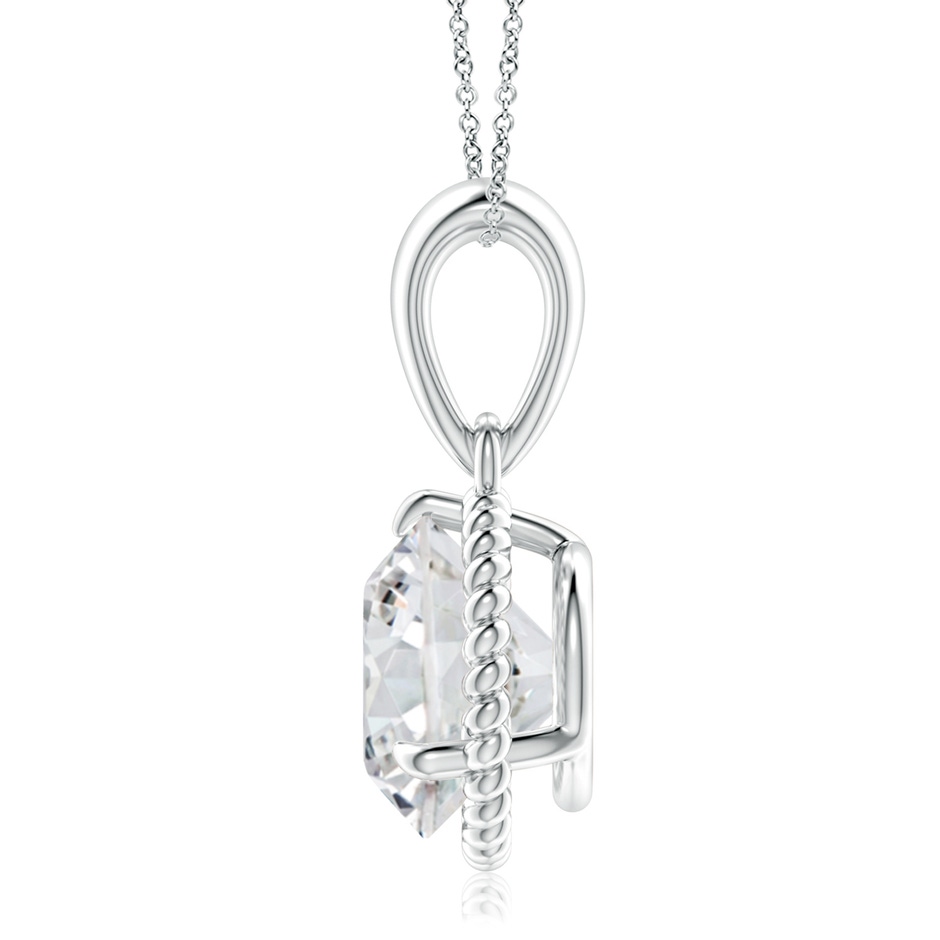 9.2mm HSI2 Rope-Framed Claw-Set Diamond Solitaire Pendant in P950 Platinum side 199