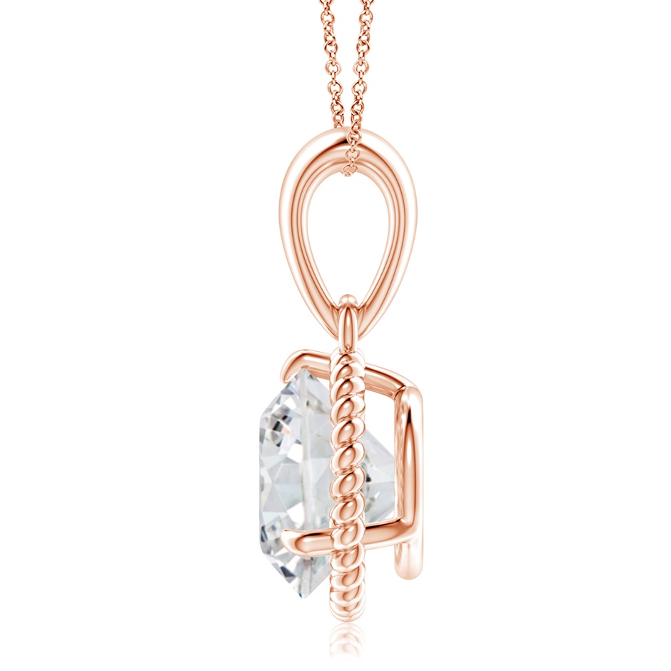 9.2mm HSI2 Rope-Framed Claw-Set Diamond Solitaire Pendant in Rose Gold side 199