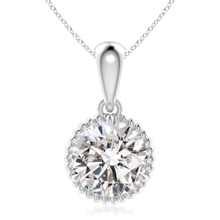9.2mm IJI1I2 Rope-Framed Claw-Set Diamond Solitaire Pendant in P950 Platinum