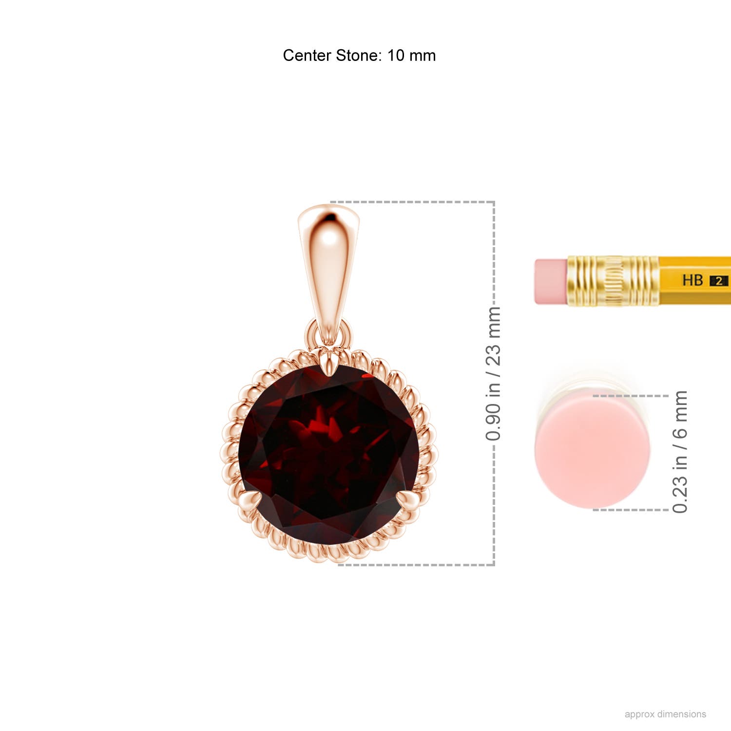 A - Garnet / 4.5 CT / 14 KT Rose Gold