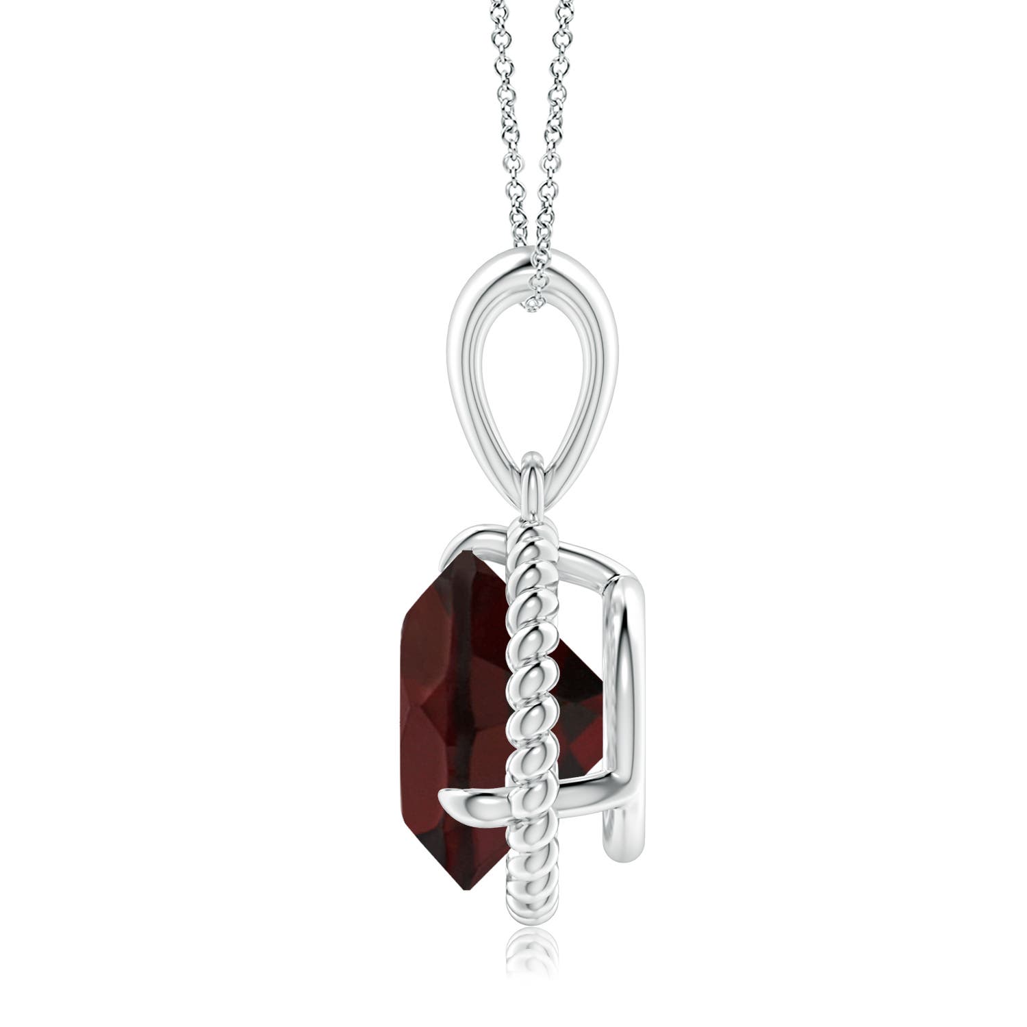 A - Garnet / 4.5 CT / 14 KT White Gold