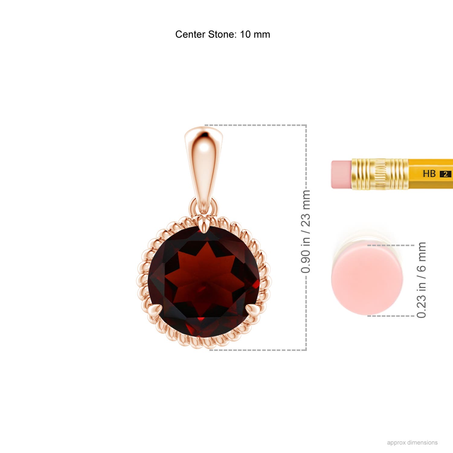 AA - Garnet / 4.5 CT / 14 KT Rose Gold