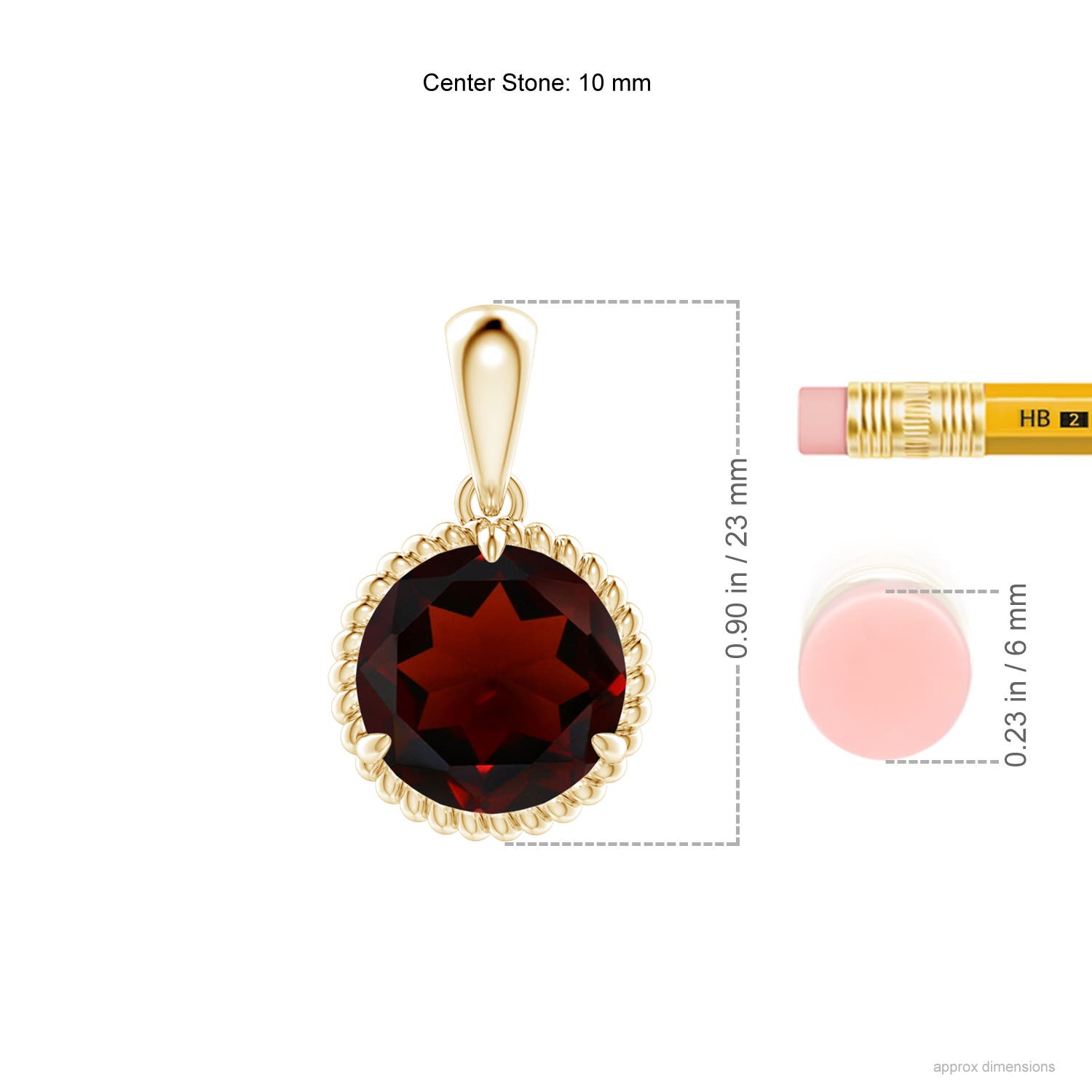 AA - Garnet / 4.5 CT / 14 KT Yellow Gold