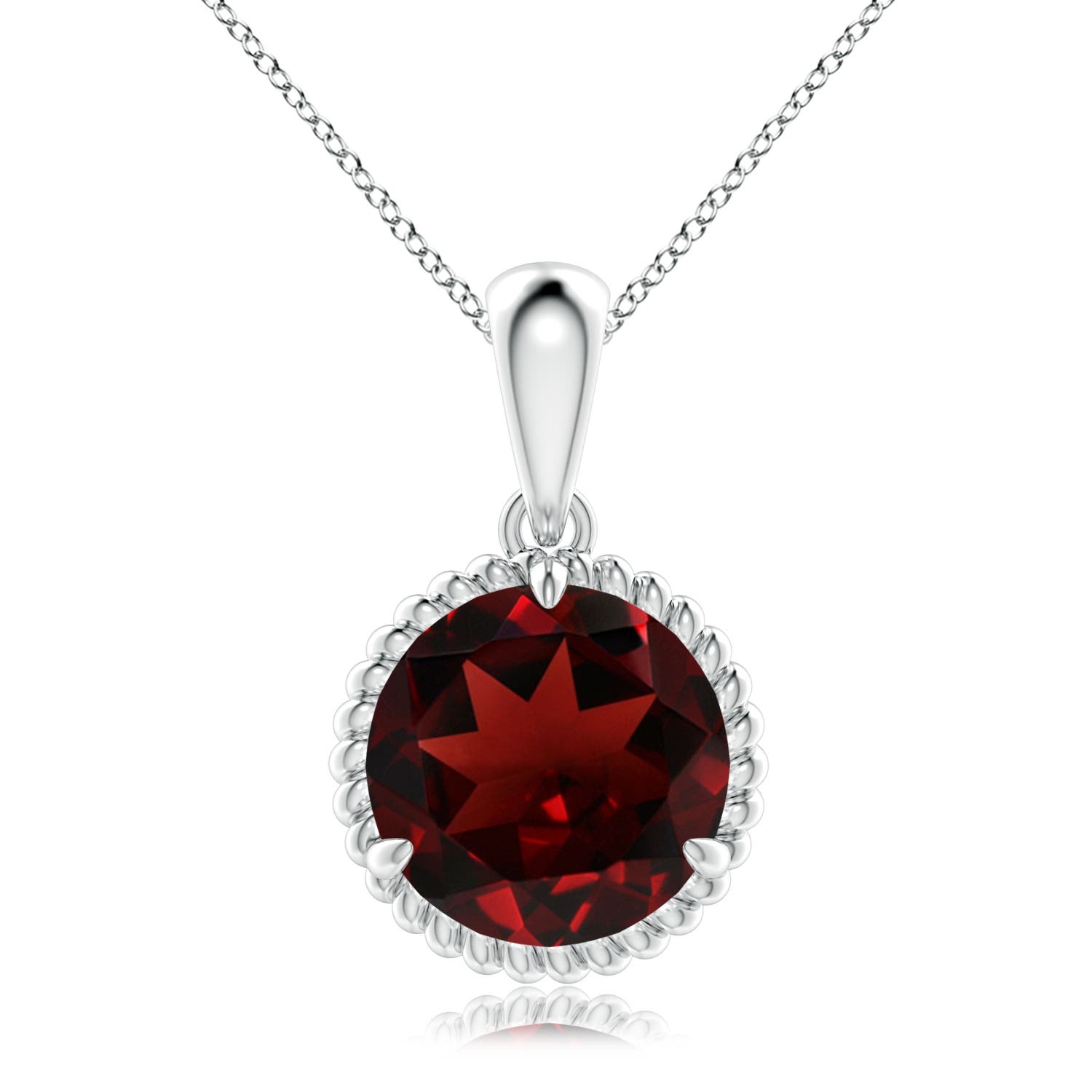 AAA - Garnet / 4.5 CT / 14 KT White Gold