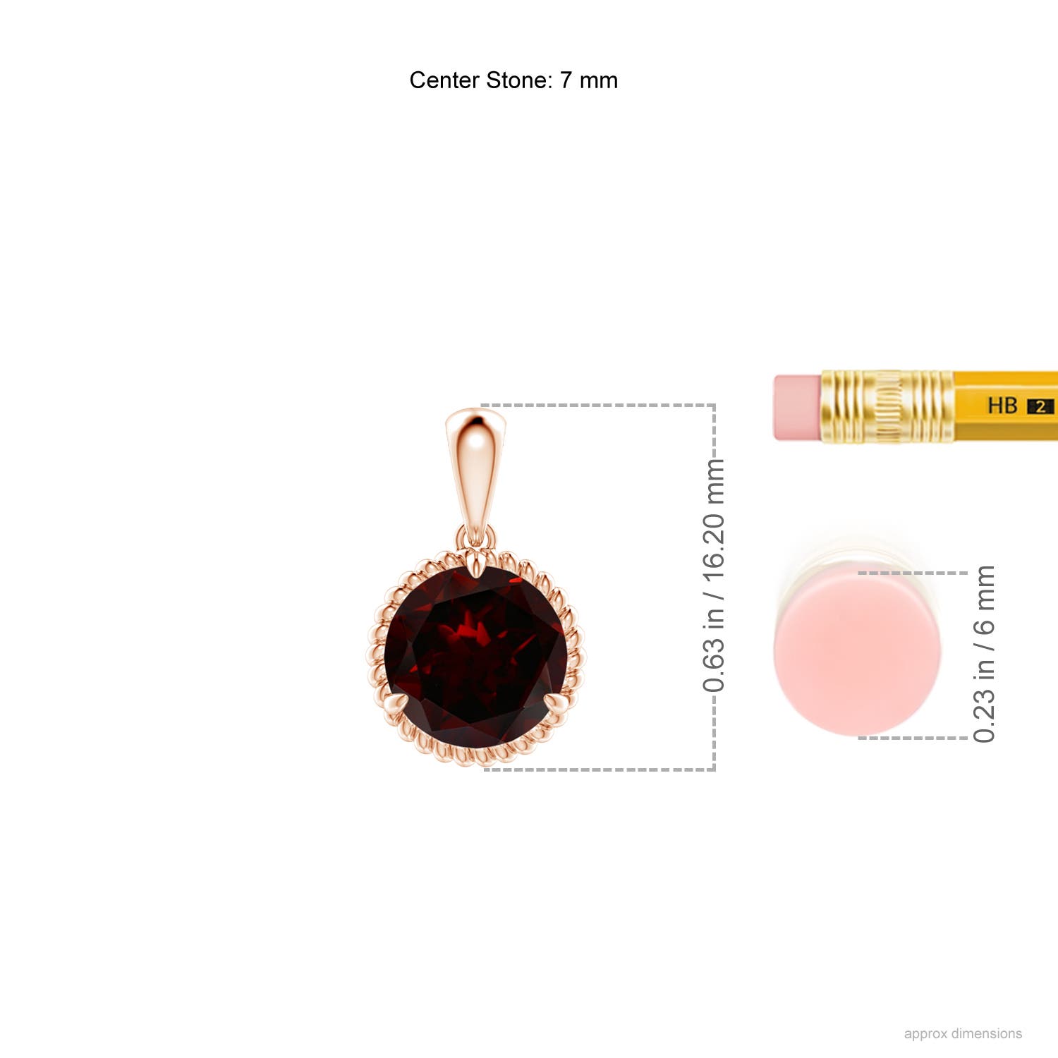 A - Garnet / 1.5 CT / 14 KT Rose Gold