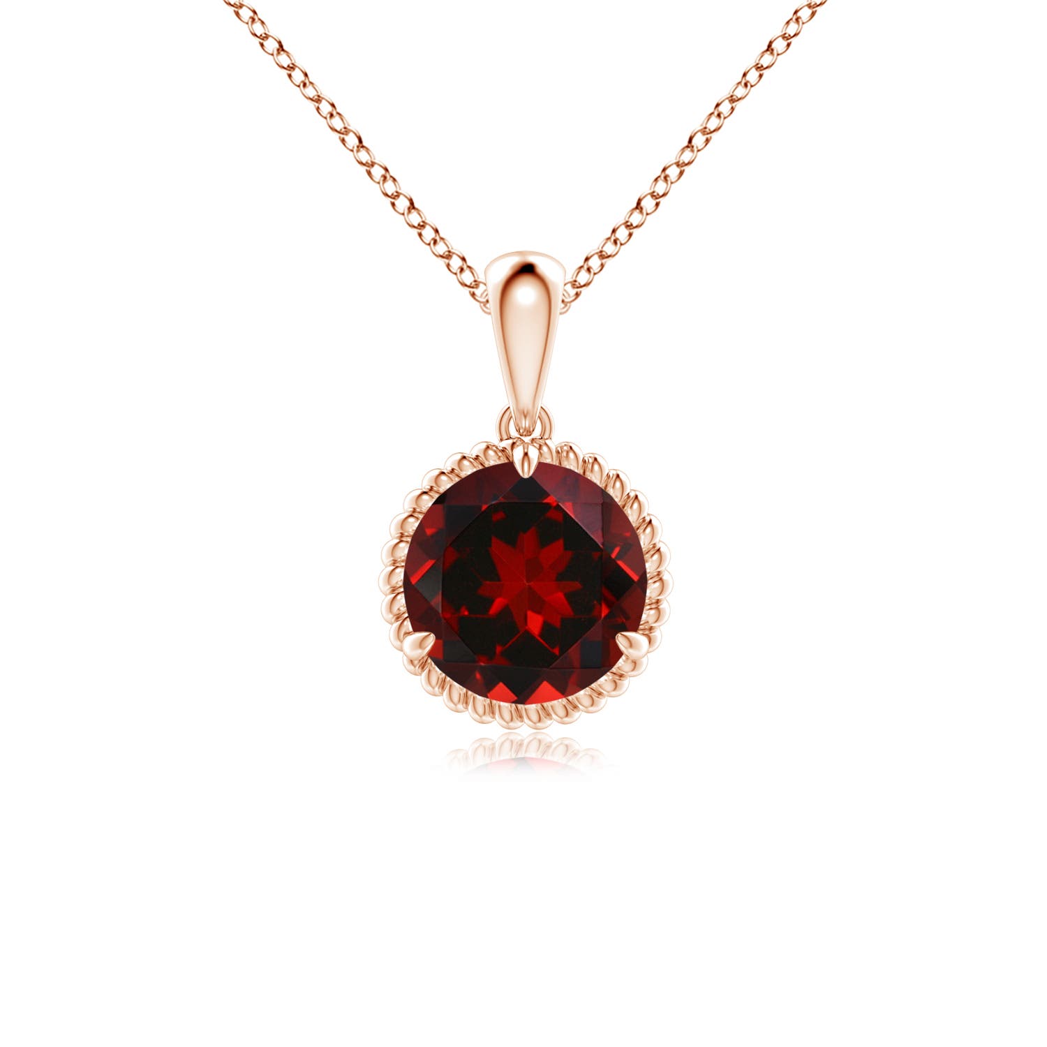 AAAA - Garnet / 1.5 CT / 14 KT Rose Gold