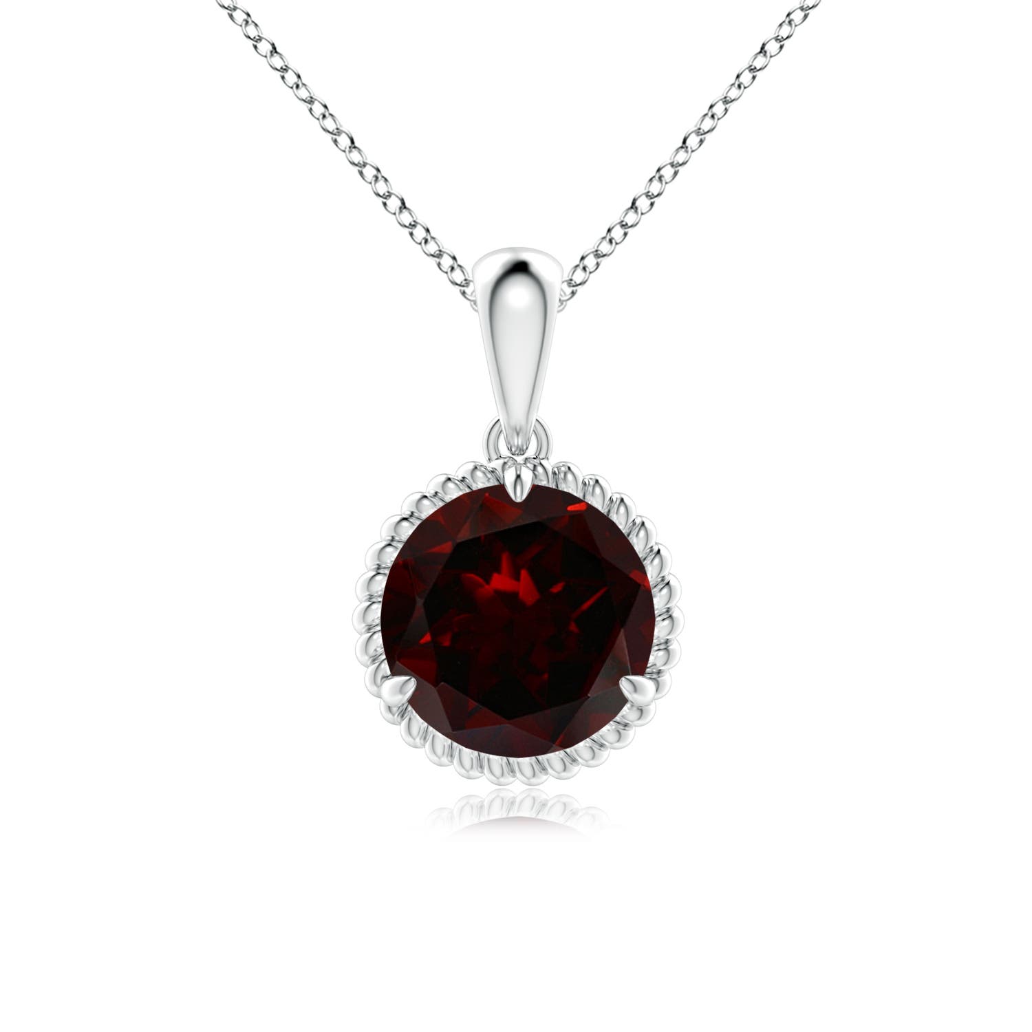 A - Garnet / 2.2 CT / 14 KT White Gold