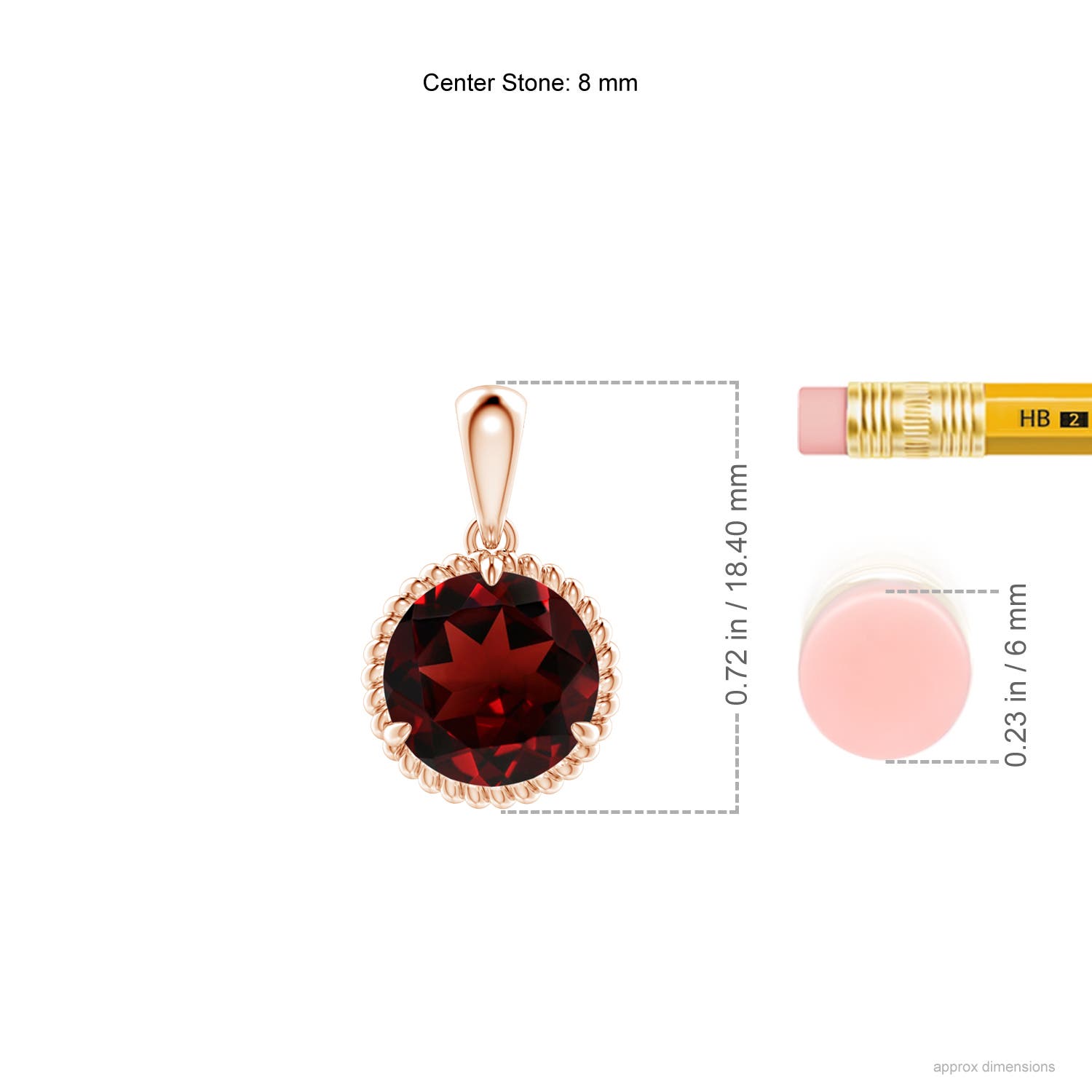 AAA - Garnet / 2.2 CT / 14 KT Rose Gold