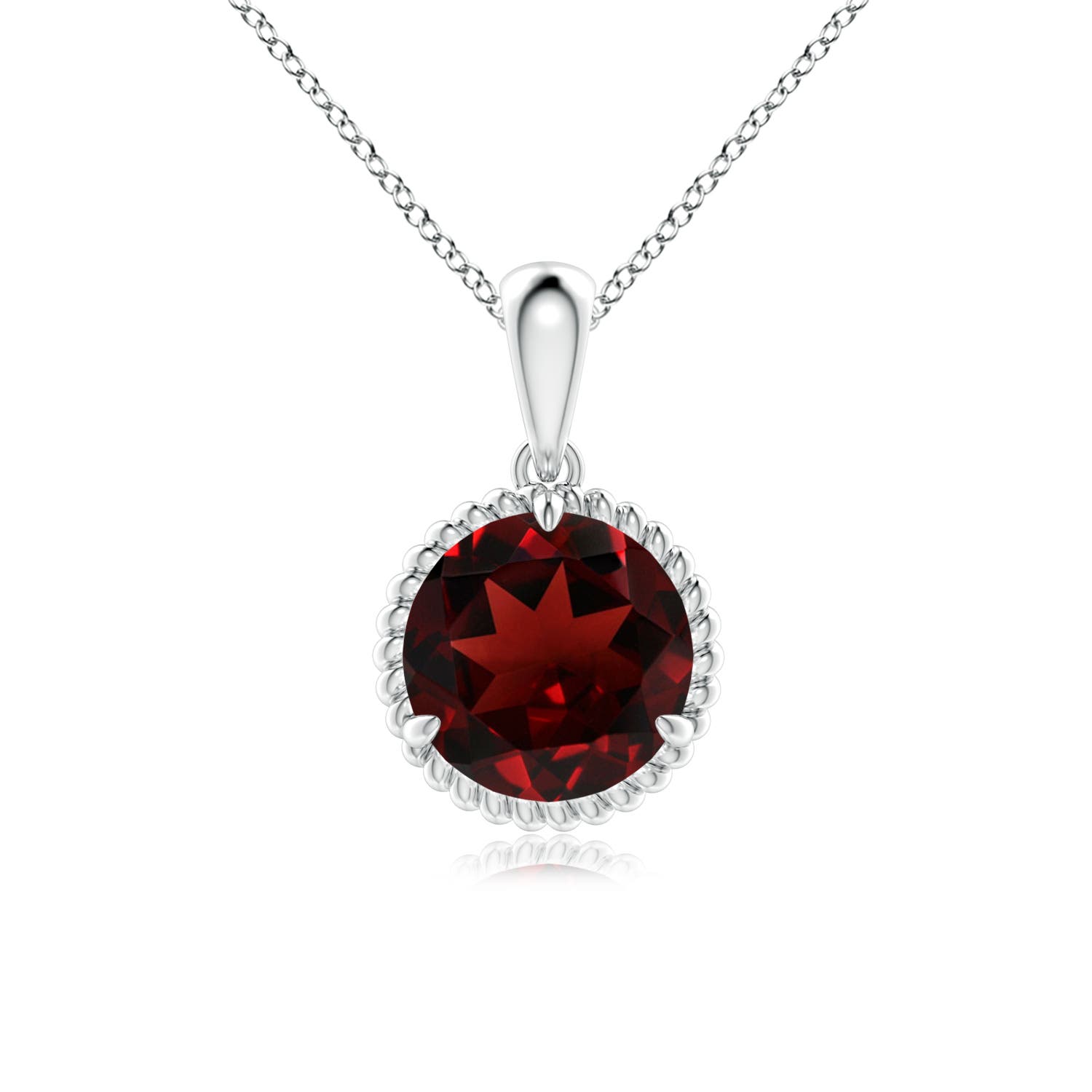 AAA - Garnet / 2.2 CT / 14 KT White Gold