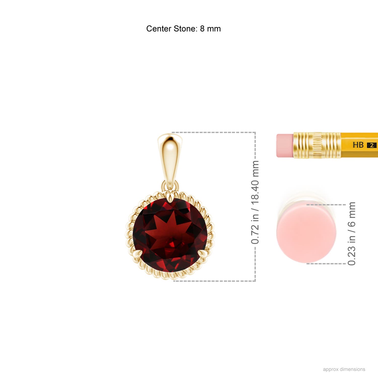 AAA - Garnet / 2.2 CT / 14 KT Yellow Gold