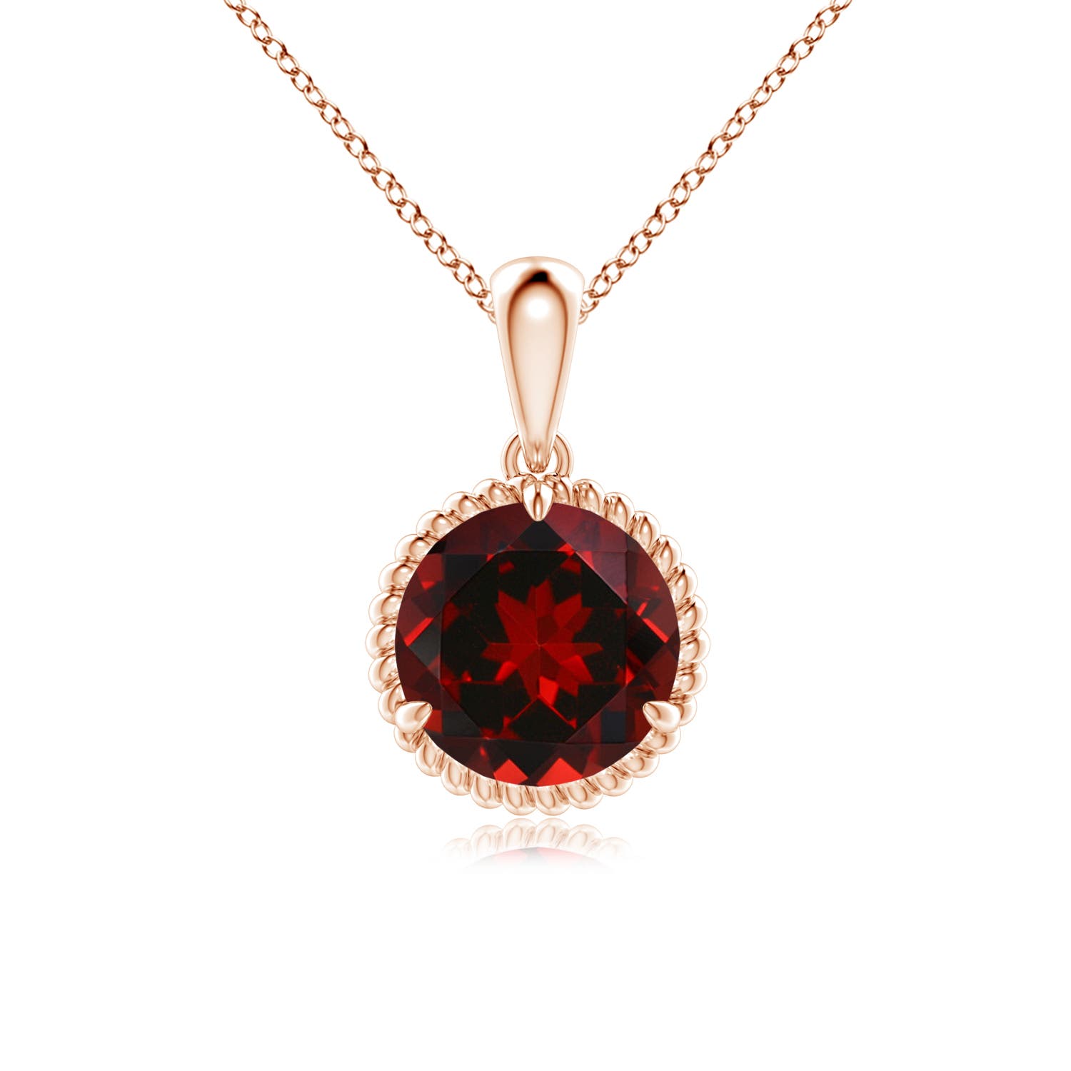 AAAA - Garnet / 2.2 CT / 14 KT Rose Gold