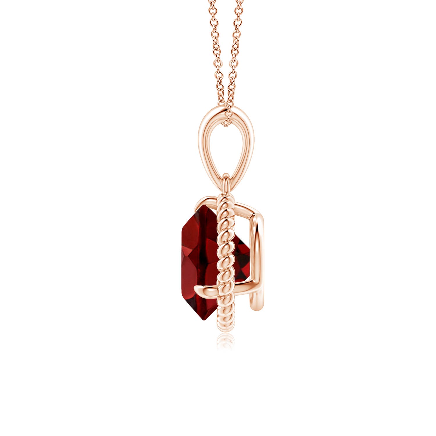 AAAA - Garnet / 2.2 CT / 14 KT Rose Gold