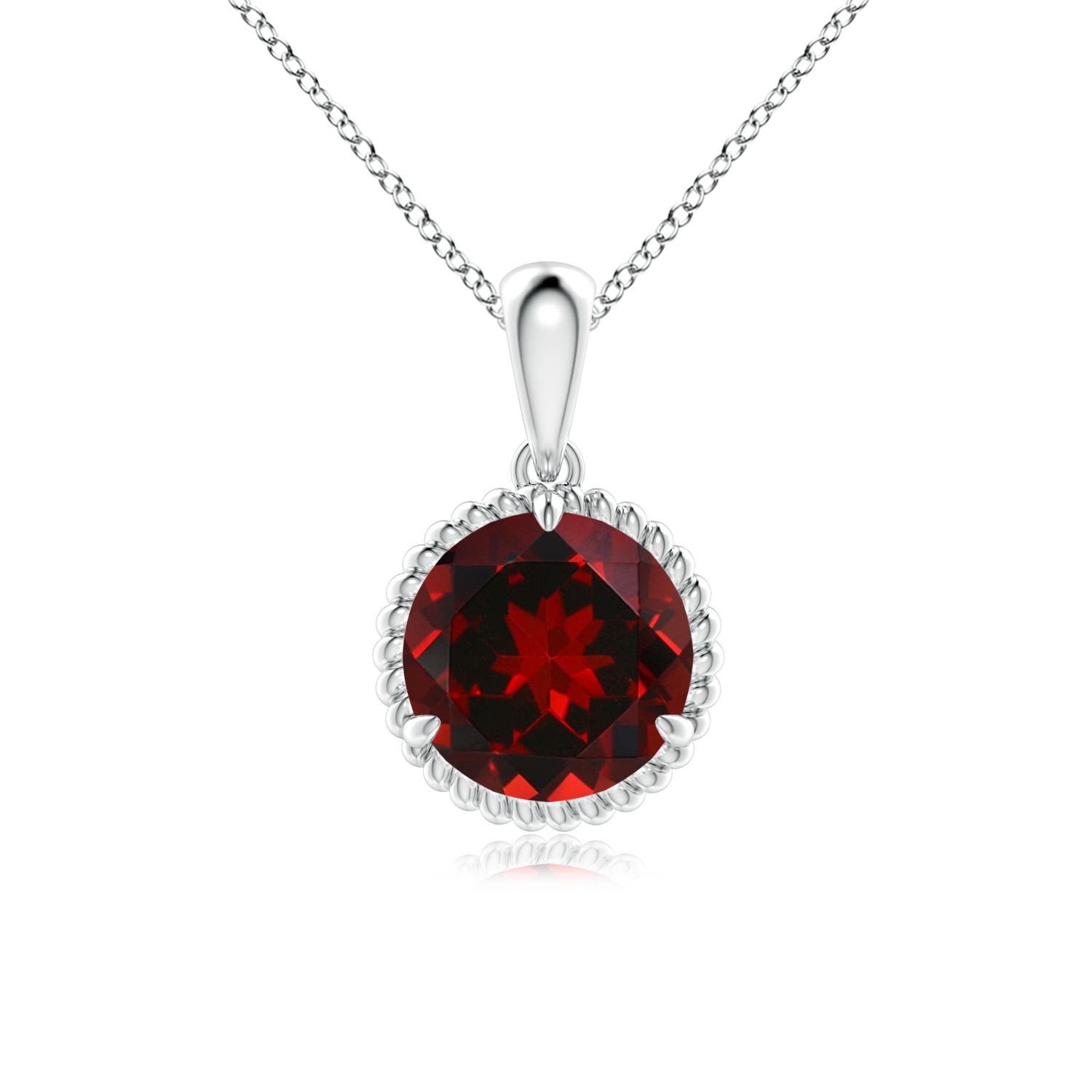 AAAA - Garnet / 2.2 CT / 14 KT White Gold