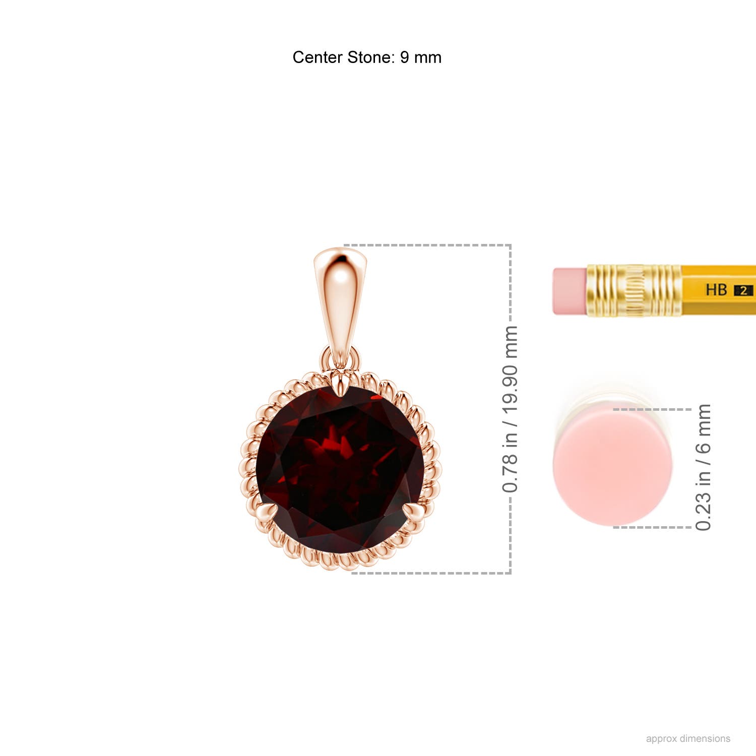 A - Garnet / 3.2 CT / 14 KT Rose Gold