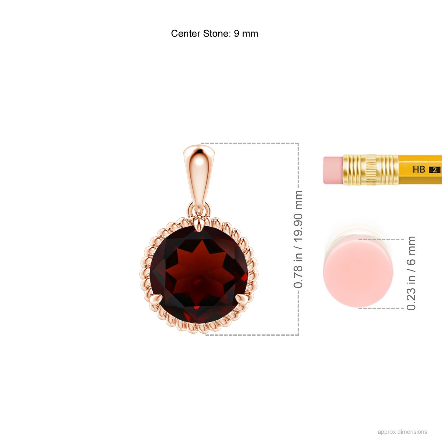 AA - Garnet / 3.2 CT / 14 KT Rose Gold