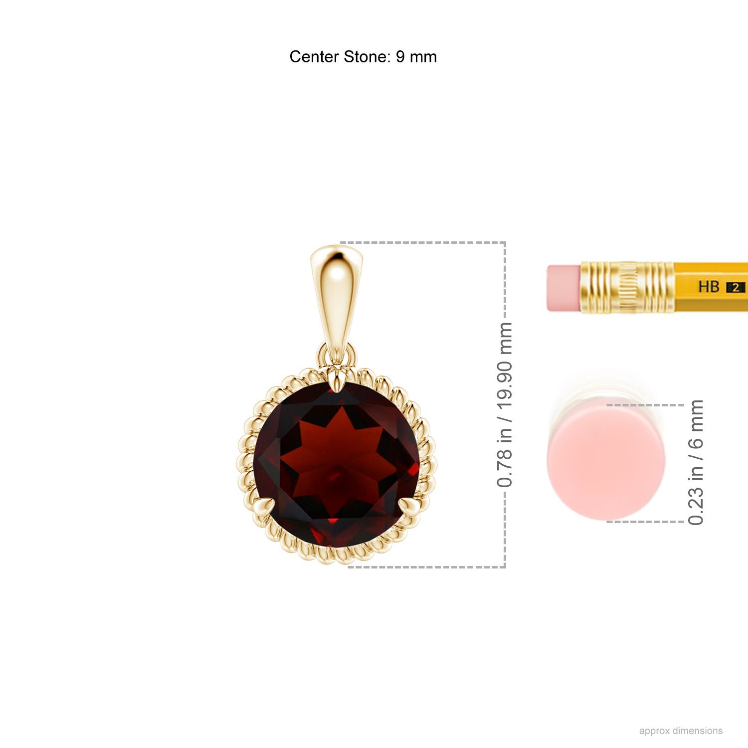 AA - Garnet / 3.2 CT / 14 KT Yellow Gold