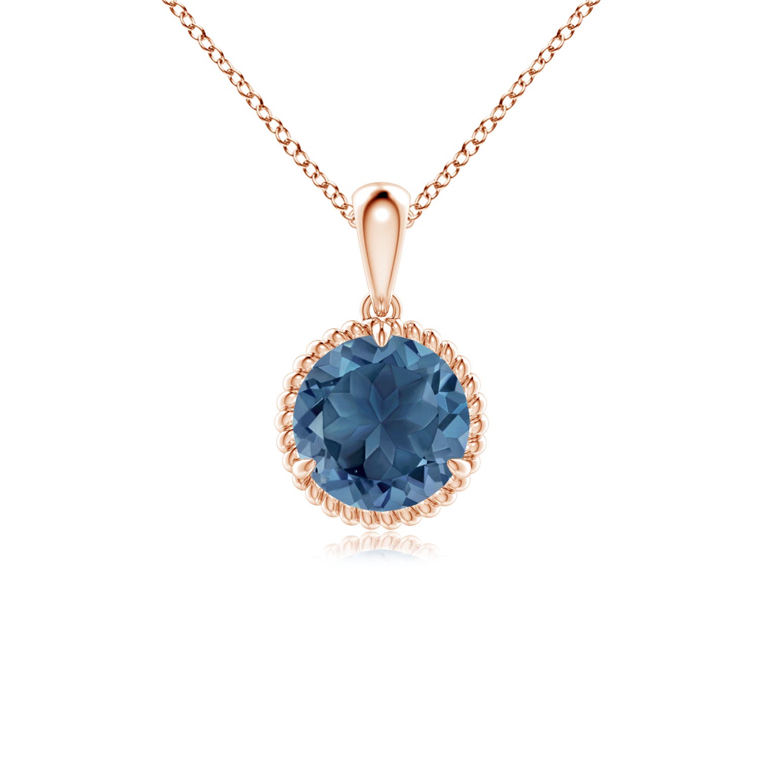 A - London Blue Topaz / 1.55 CT / 14 KT Rose Gold