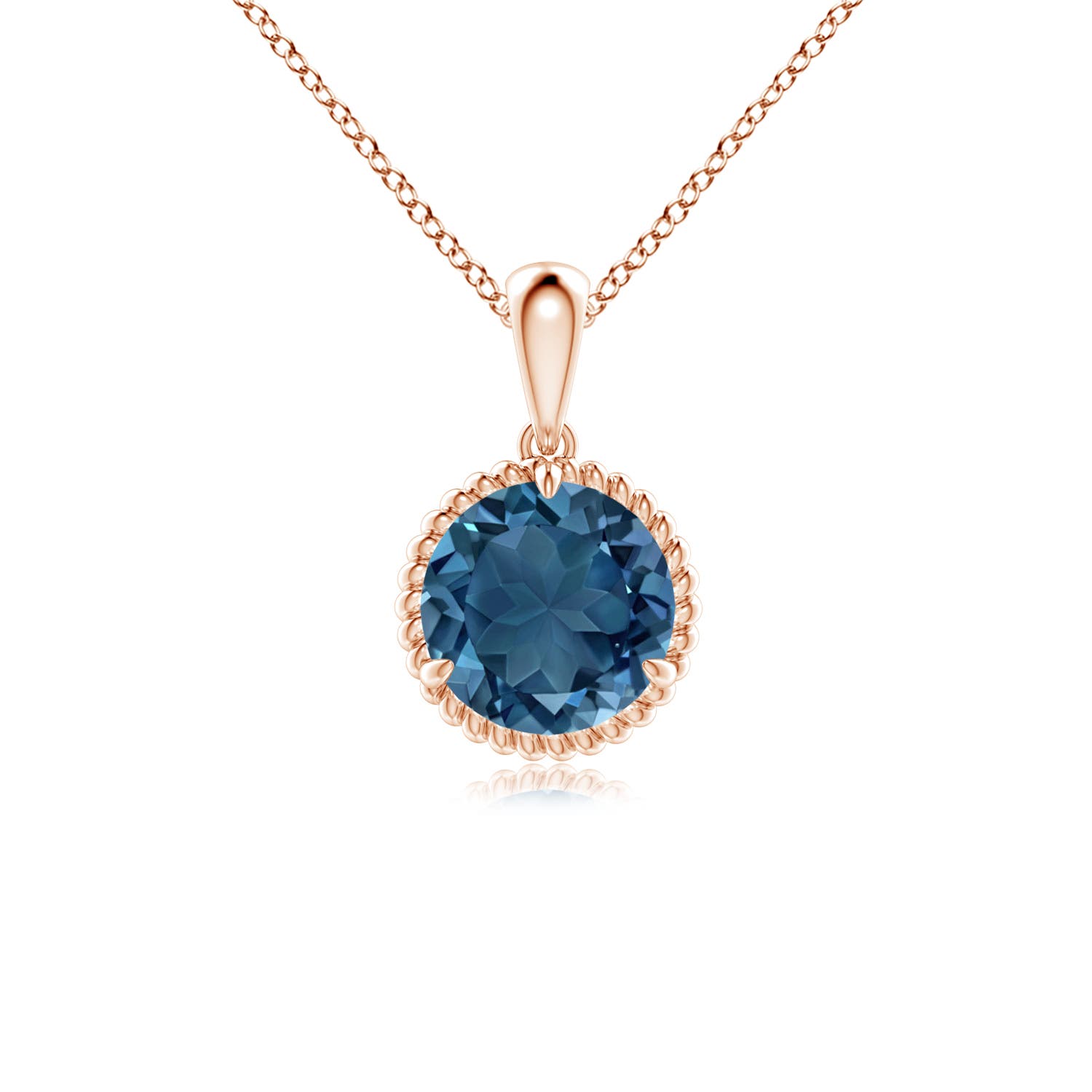 AA - London Blue Topaz / 1.55 CT / 14 KT Rose Gold