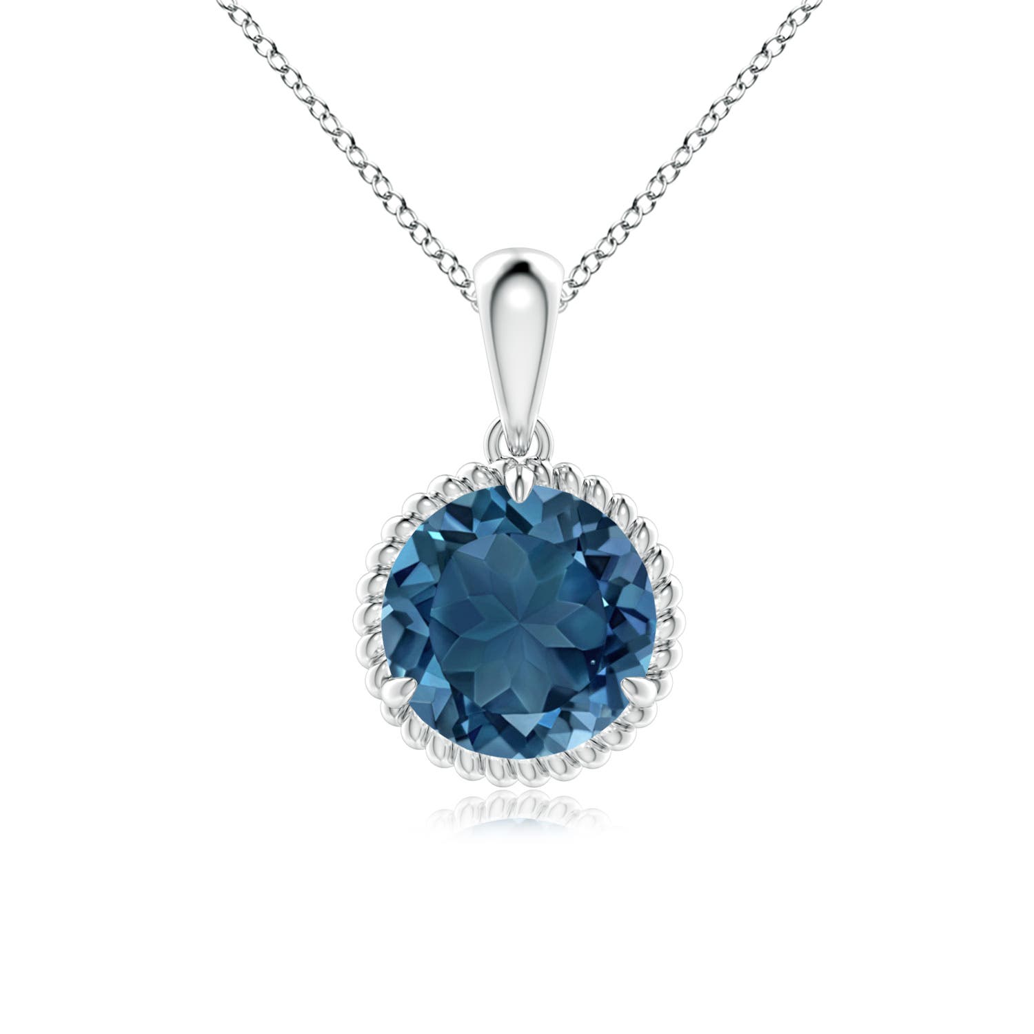 AA - London Blue Topaz / 2.35 CT / 14 KT White Gold