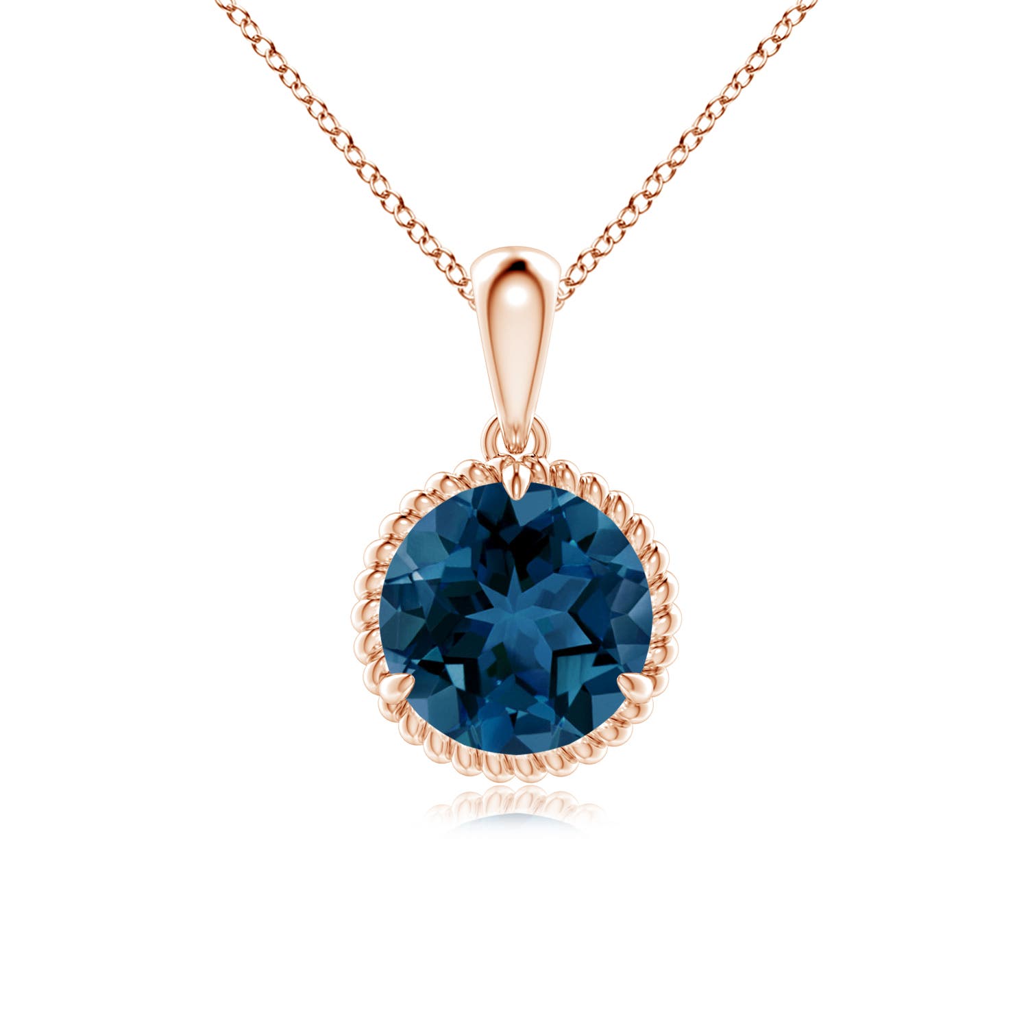 AAA - London Blue Topaz / 2.35 CT / 14 KT Rose Gold