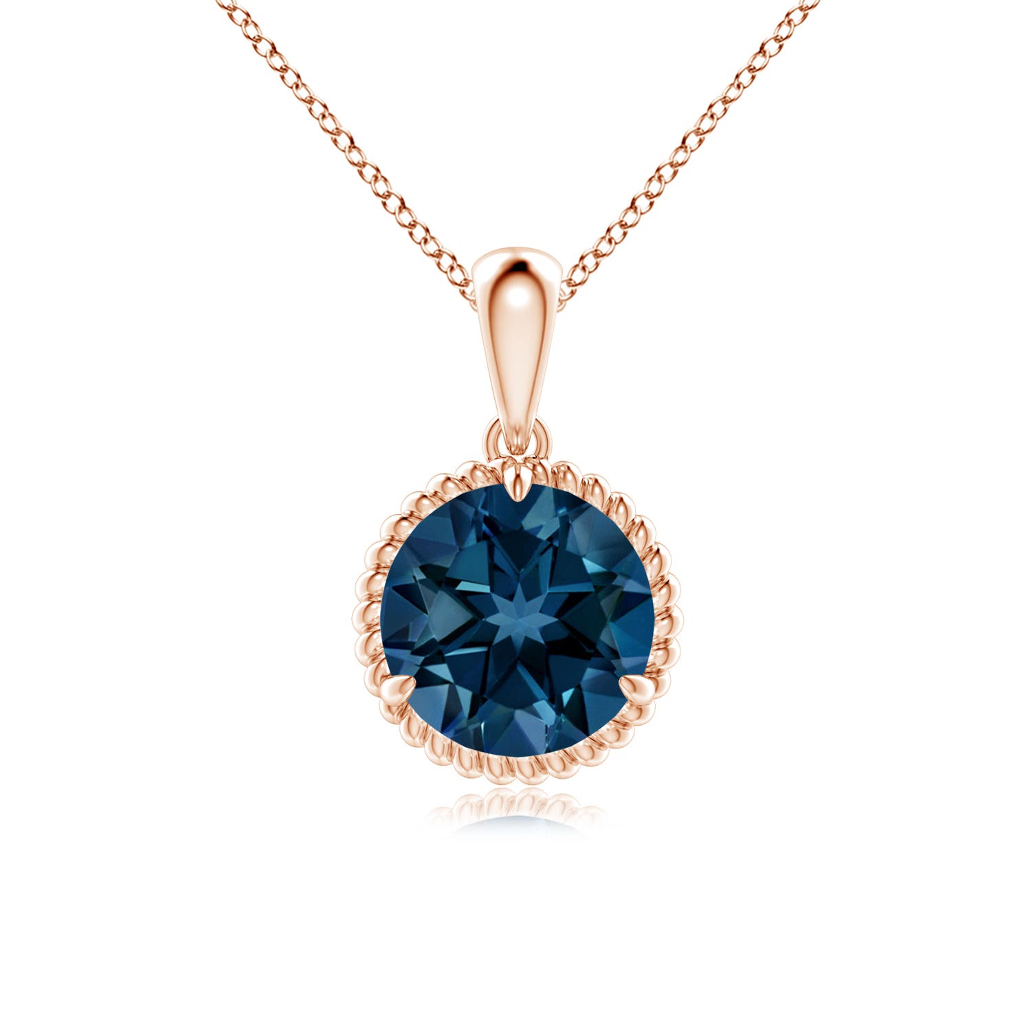 AAAA - London Blue Topaz / 2.35 CT / 14 KT Rose Gold