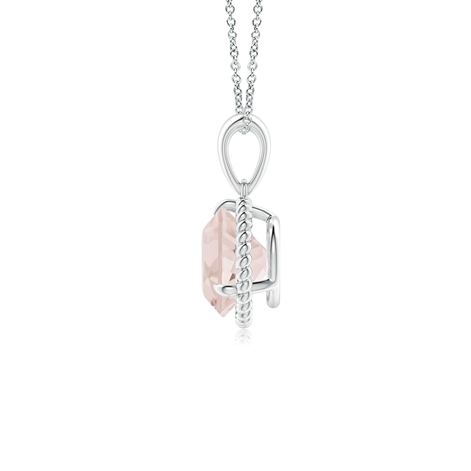 A - Morganite / 1.1 CT / 14 KT White Gold