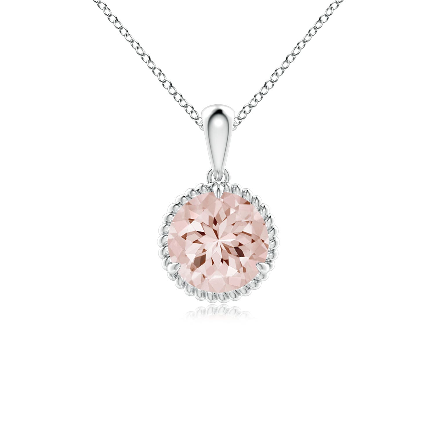 AA - Morganite / 1.1 CT / 14 KT White Gold