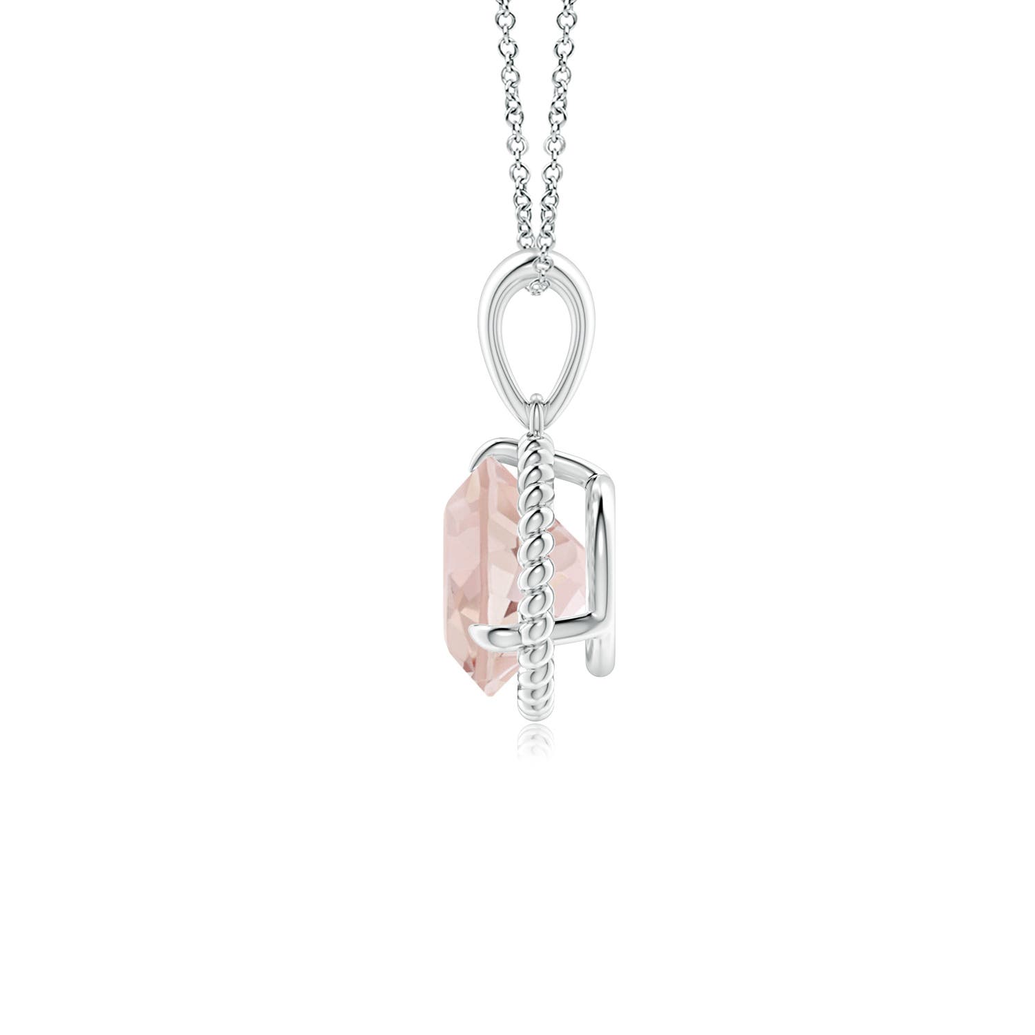 AA - Morganite / 1.1 CT / 14 KT White Gold