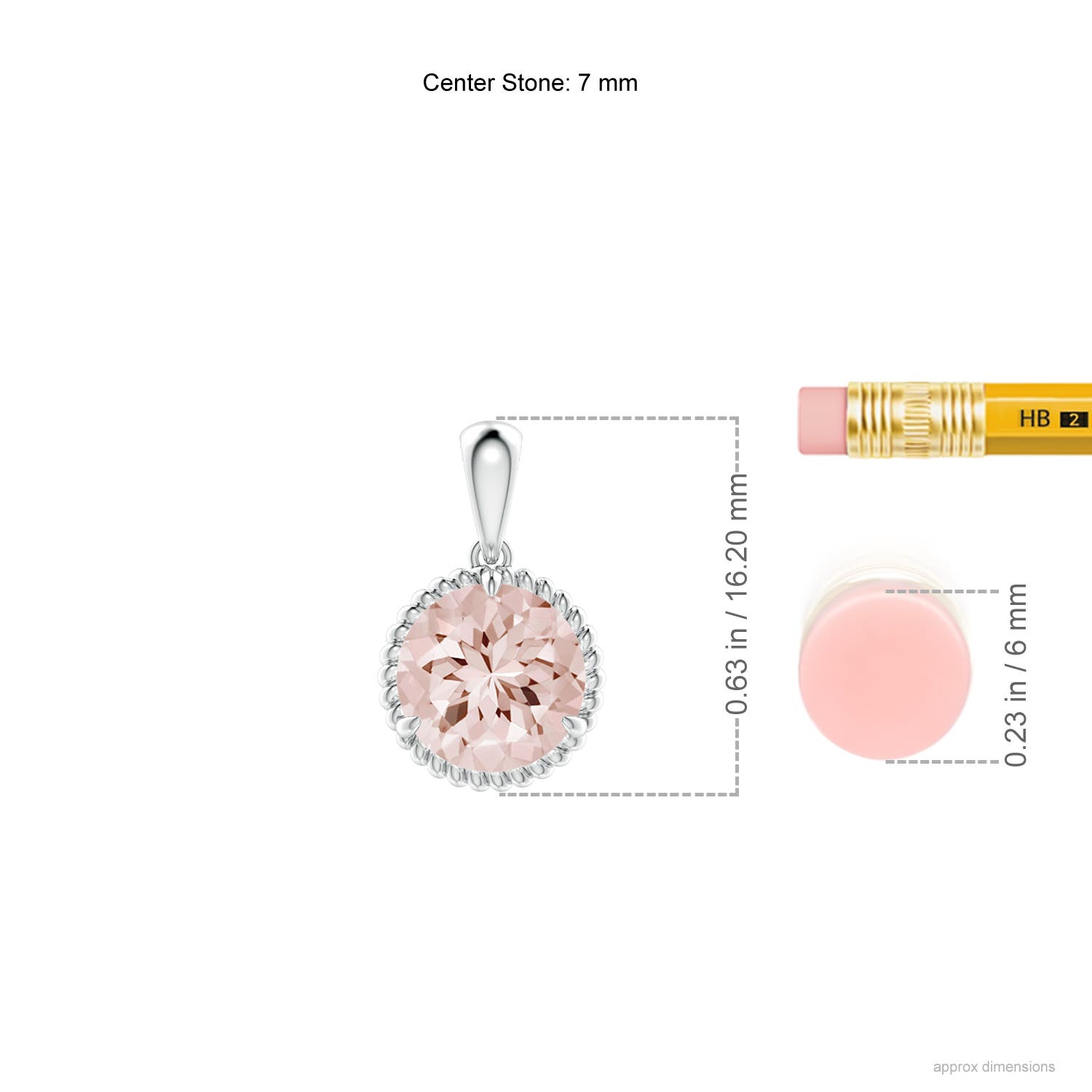 AA - Morganite / 1.1 CT / 14 KT White Gold