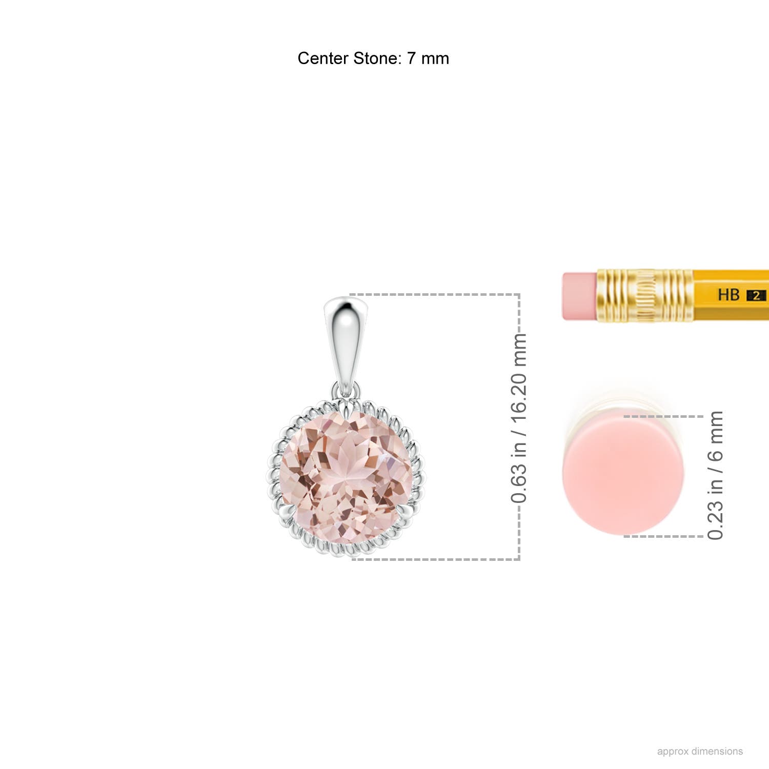 AAA - Morganite / 1.1 CT / 14 KT White Gold