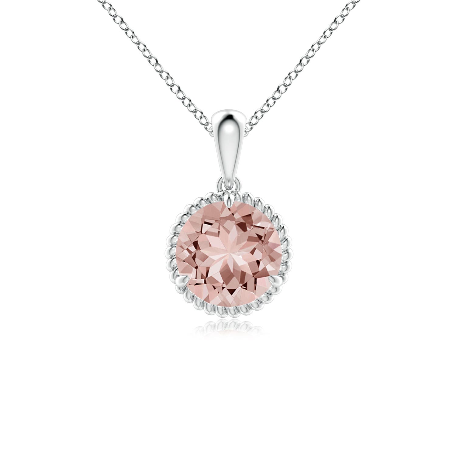 AAAA - Morganite / 1.1 CT / 14 KT White Gold