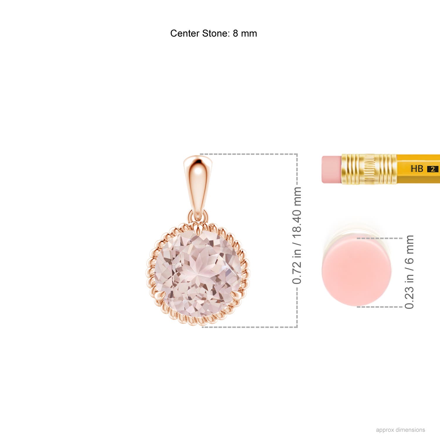 A - Morganite / 1.65 CT / 14 KT Rose Gold