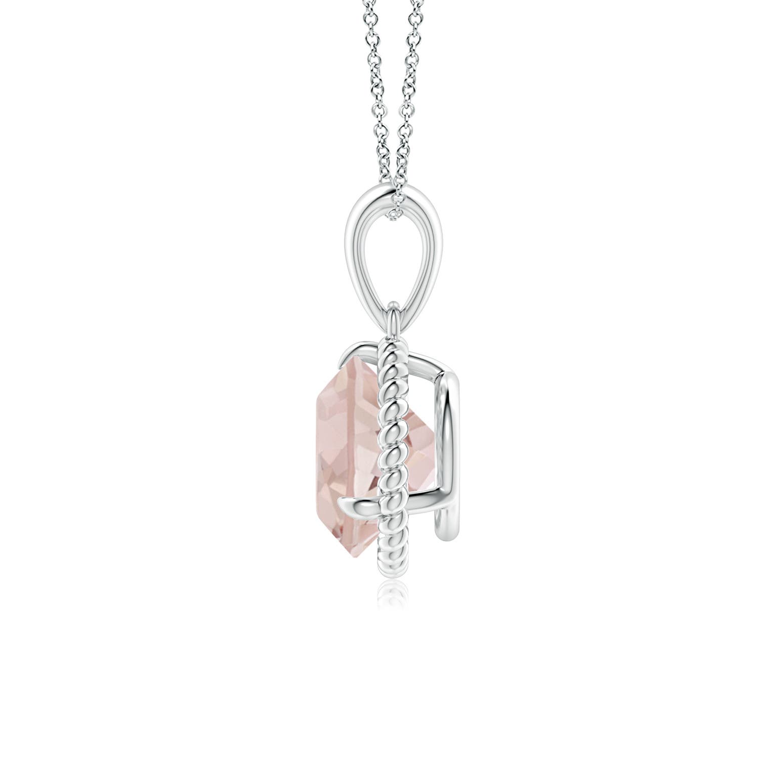 A - Morganite / 1.65 CT / 14 KT White Gold