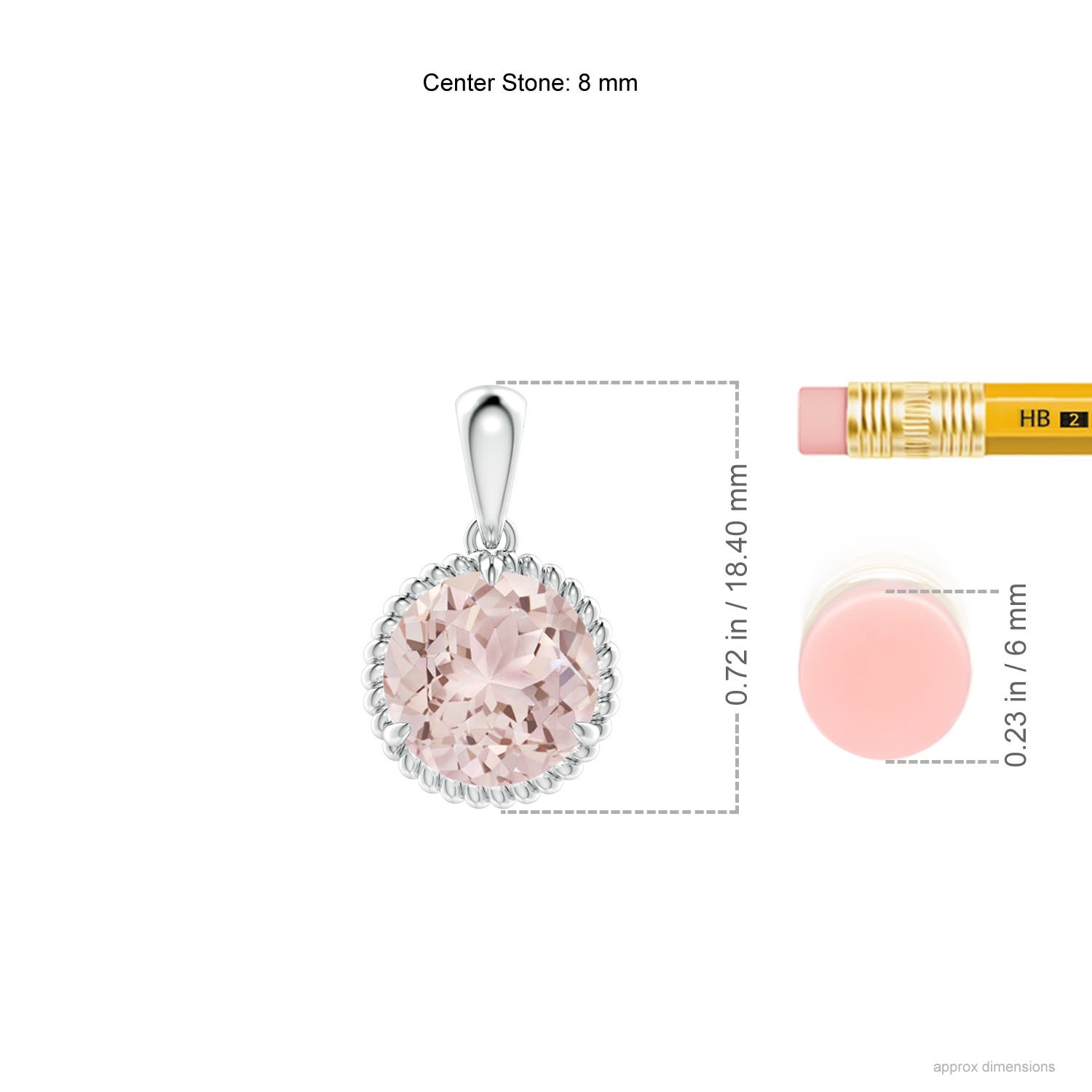 A - Morganite / 1.65 CT / 14 KT White Gold