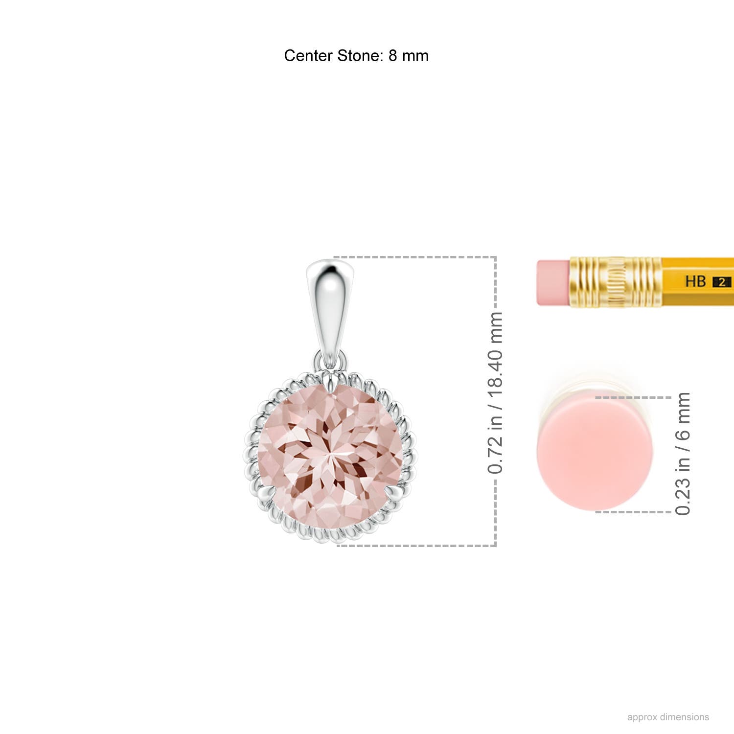 AA - Morganite / 1.65 CT / 14 KT White Gold