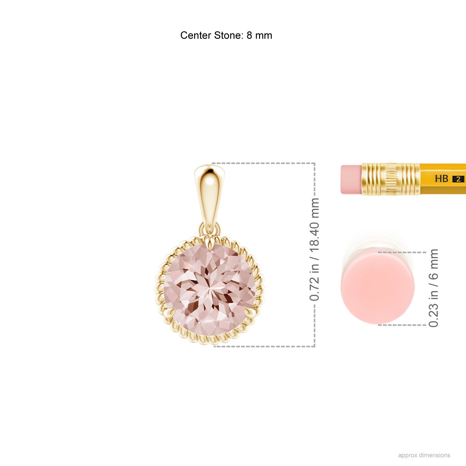 AA - Morganite / 1.65 CT / 14 KT Yellow Gold