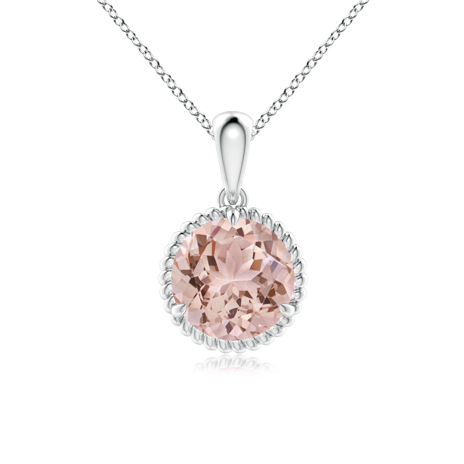 AAA - Morganite / 1.65 CT / 14 KT White Gold