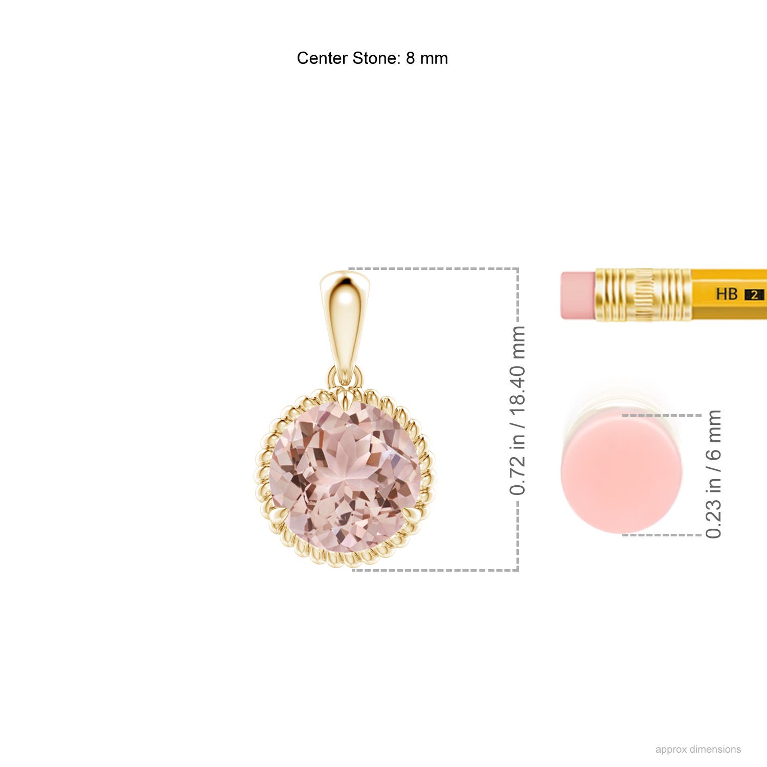 AAA - Morganite / 1.65 CT / 14 KT Yellow Gold