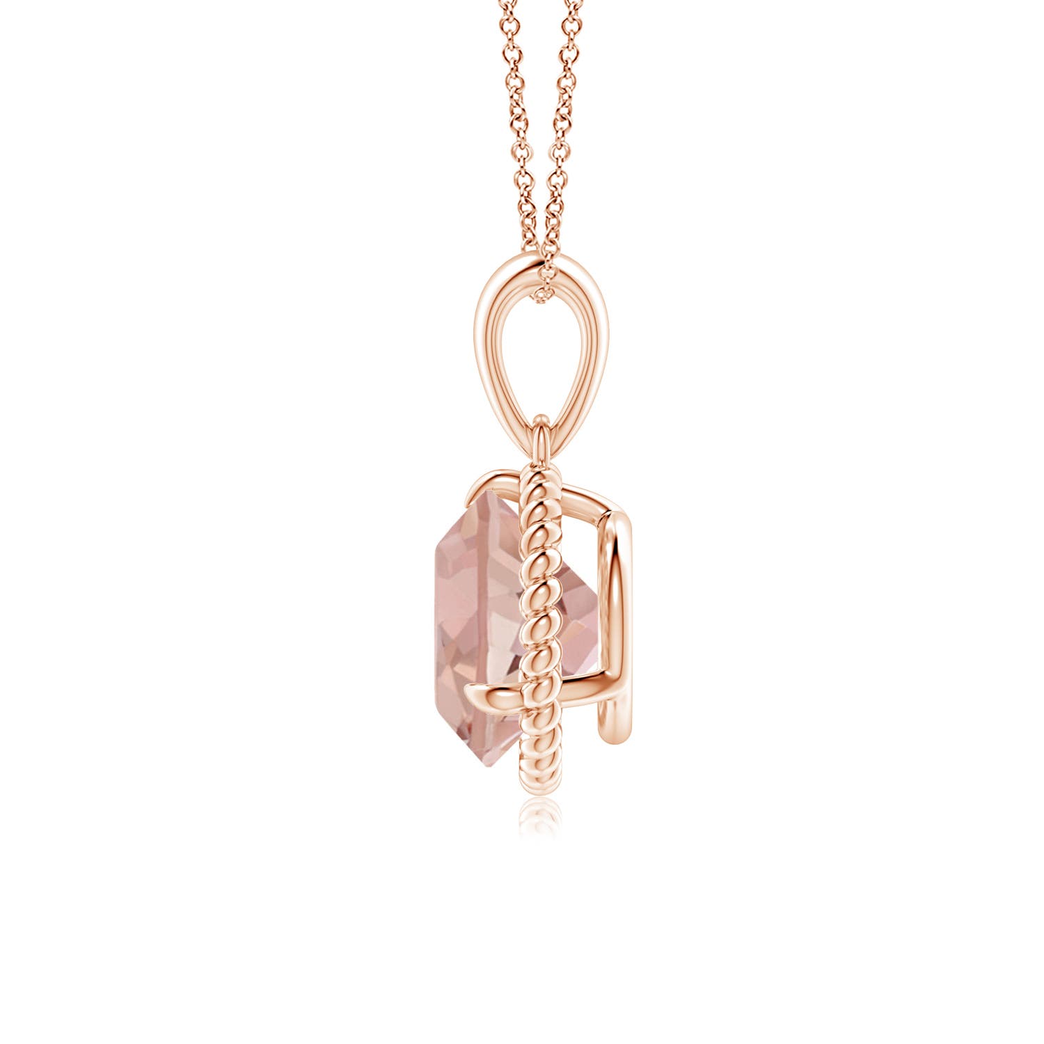 AAAA - Morganite / 1.65 CT / 14 KT Rose Gold