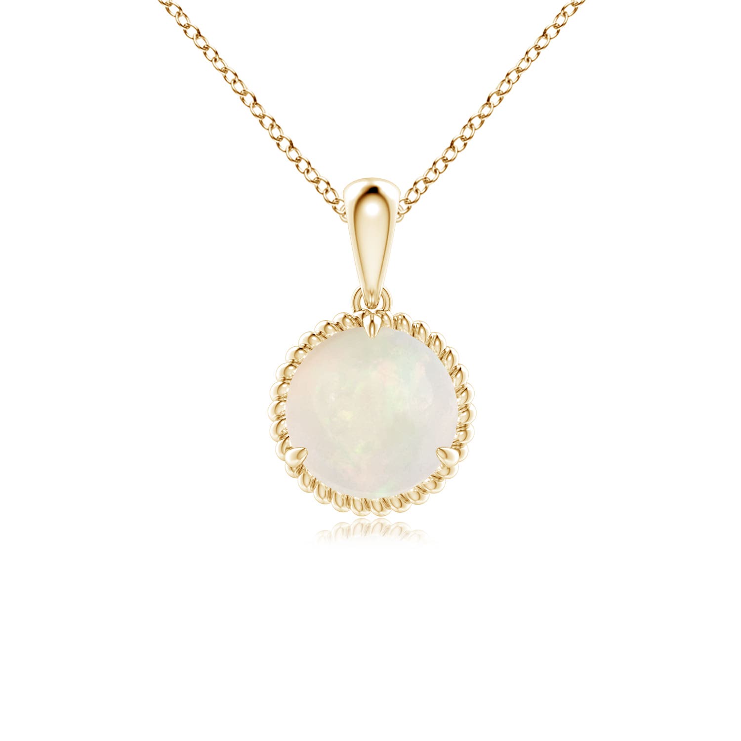 A - Opal / 0.75 CT / 14 KT Yellow Gold