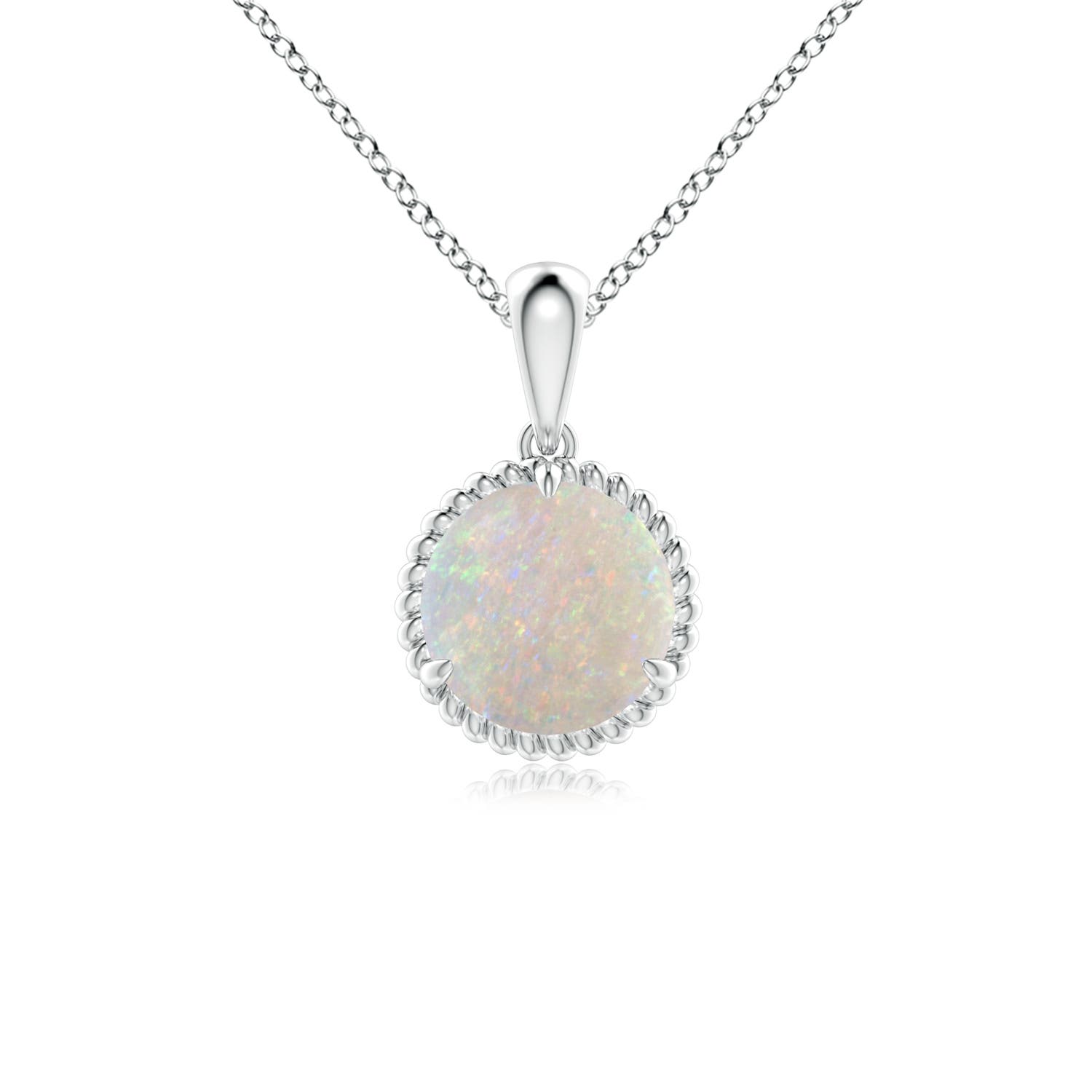 AA - Opal / 0.75 CT / 14 KT White Gold