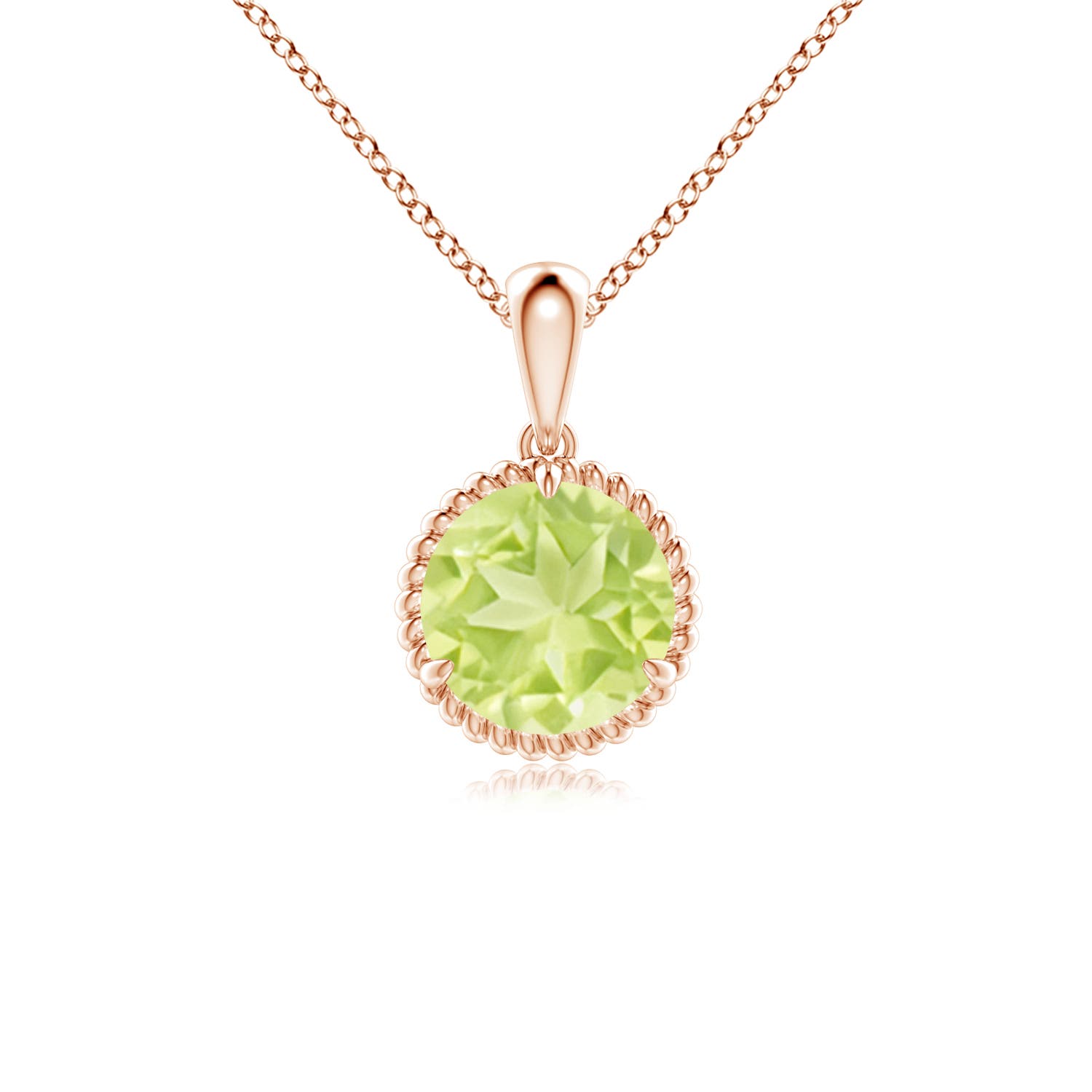 A - Peridot / 1.4 CT / 14 KT Rose Gold