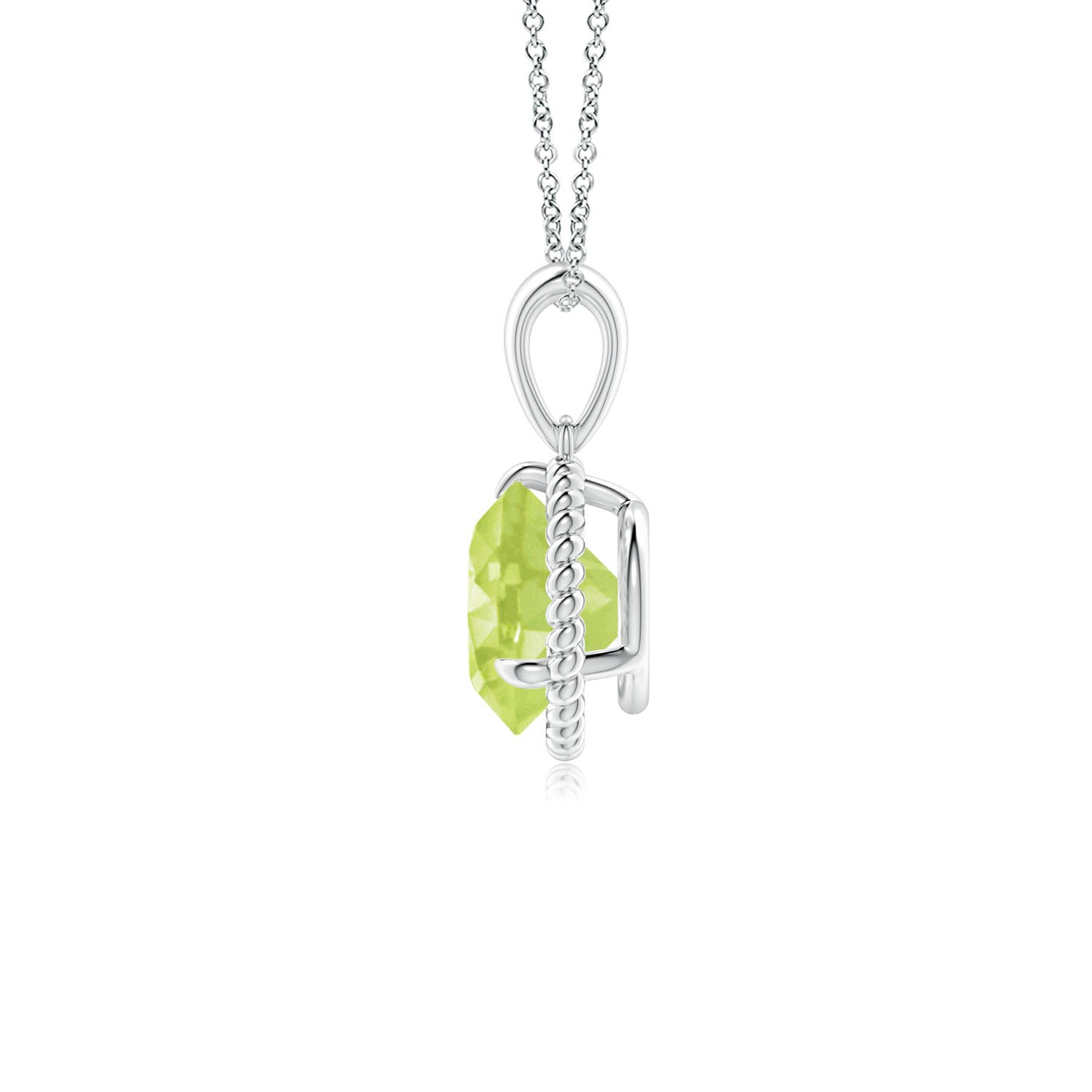 A - Peridot / 1.4 CT / 14 KT White Gold