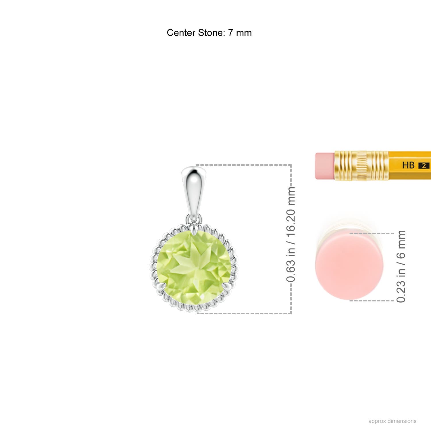 A - Peridot / 1.4 CT / 14 KT White Gold