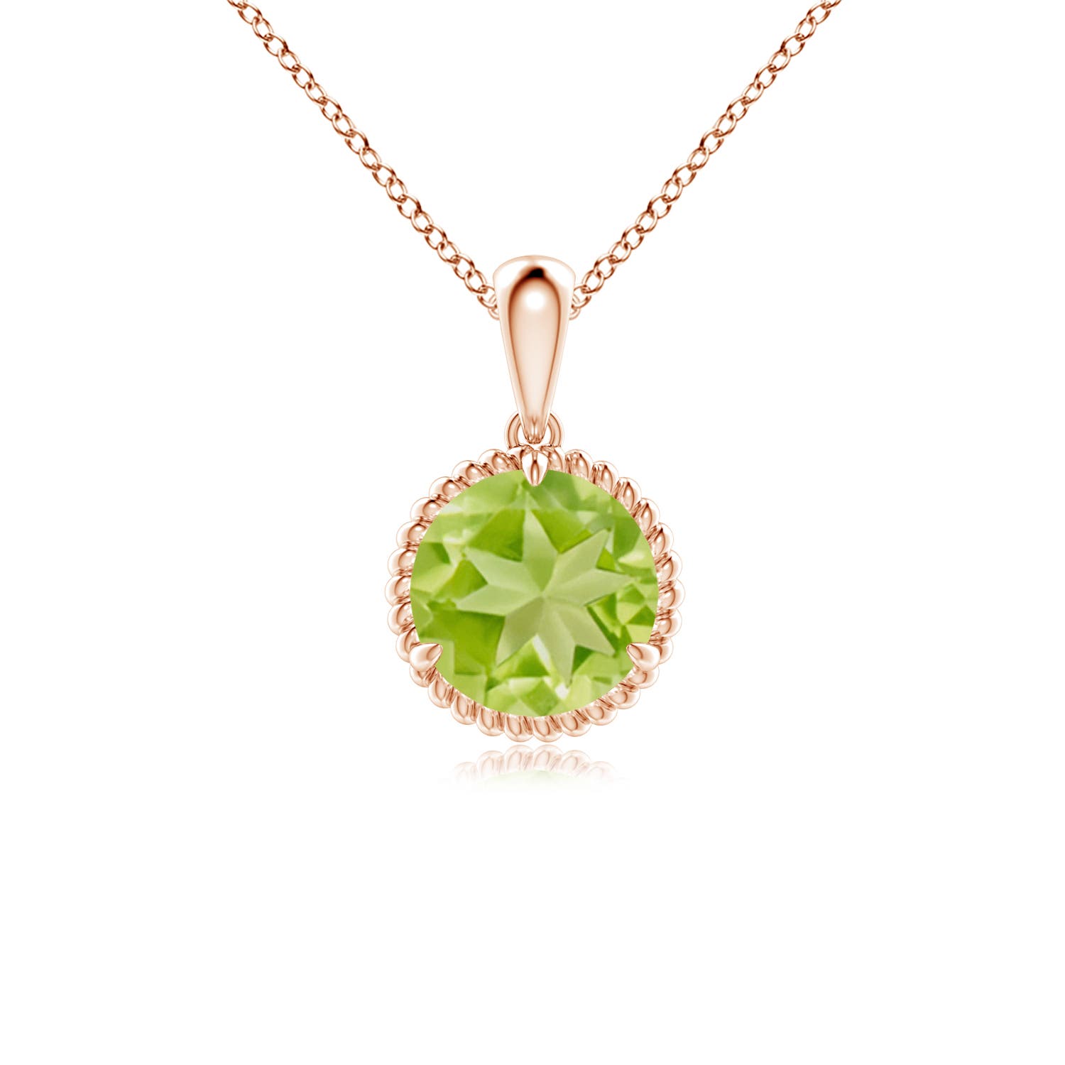 AA - Peridot / 1.4 CT / 14 KT Rose Gold