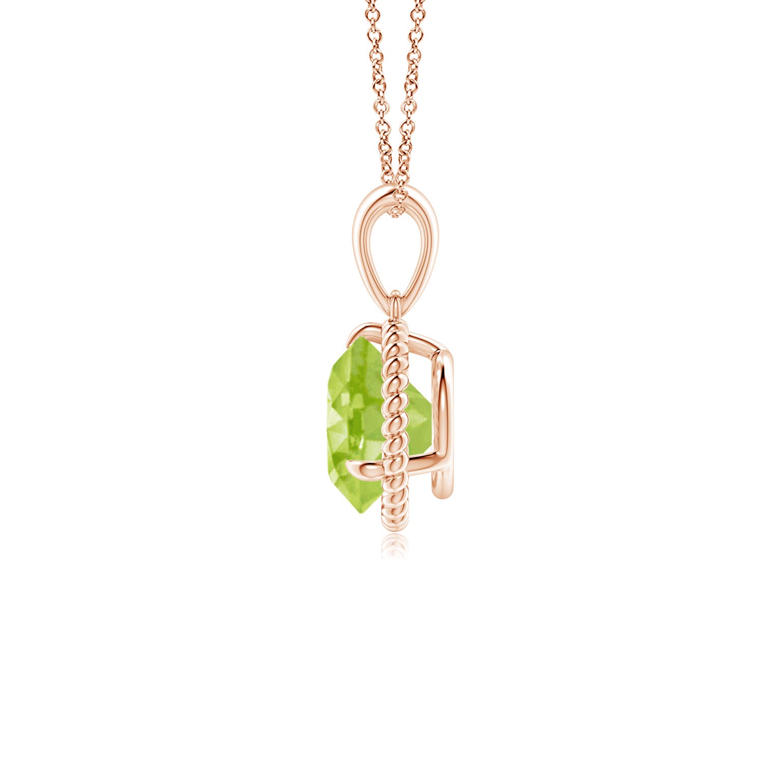 AA - Peridot / 1.4 CT / 14 KT Rose Gold